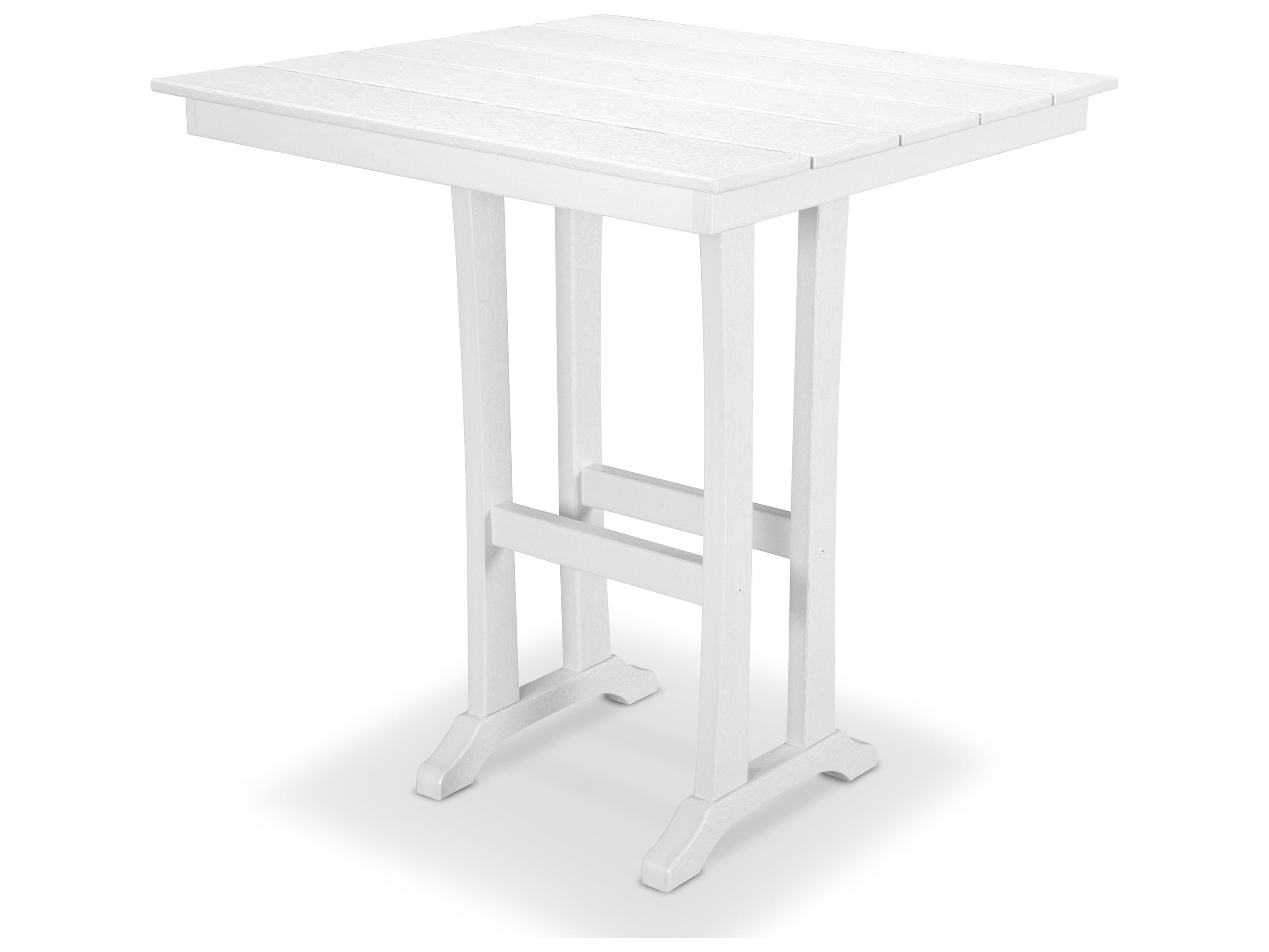 Trex® Outdoor Furniture™ Farmhouse Trestle Recycled Plastic Square Bar Table