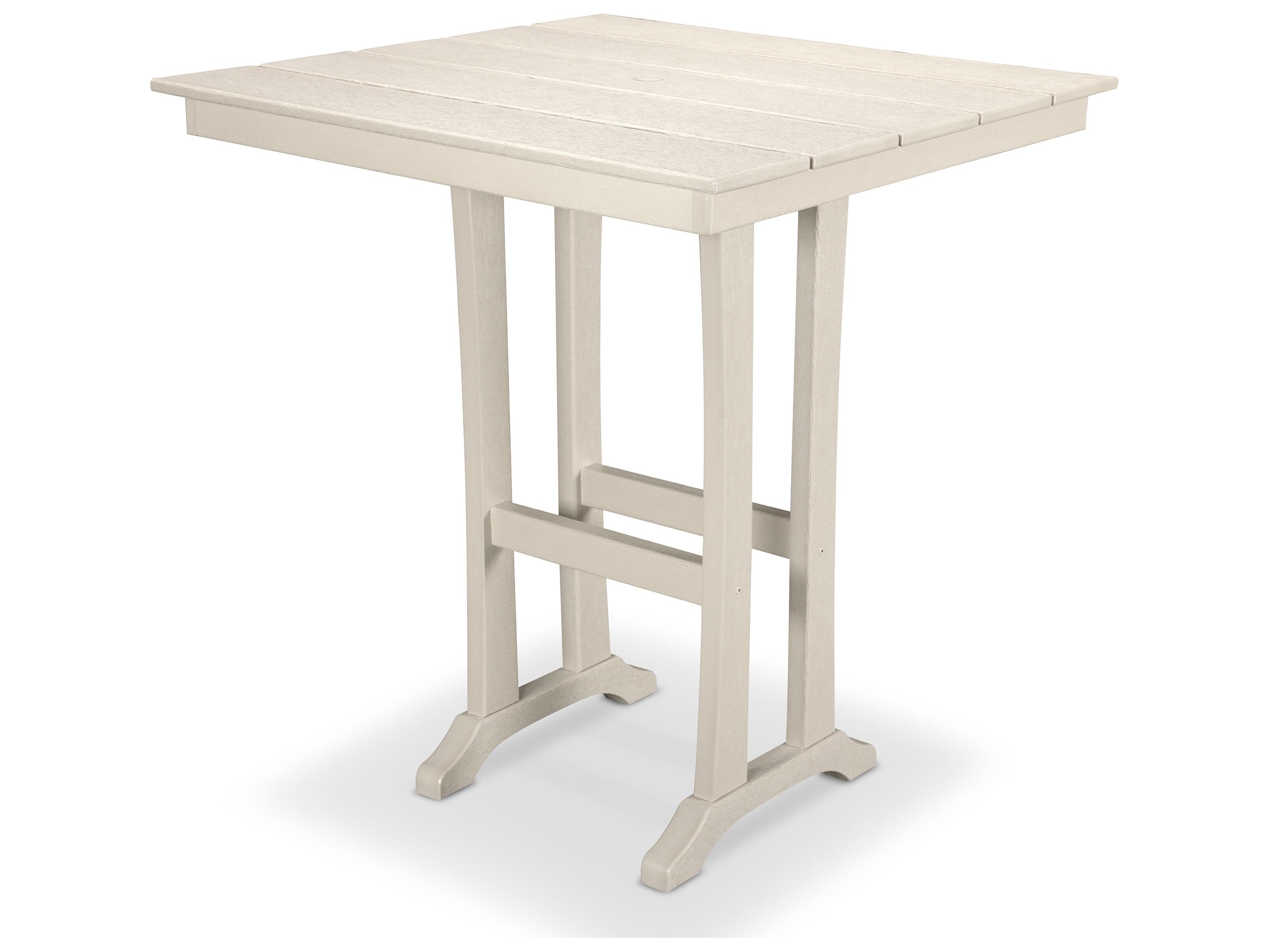 Trex® Outdoor Furniture™ Farmhouse Trestle Recycled Plastic Square Bar Table