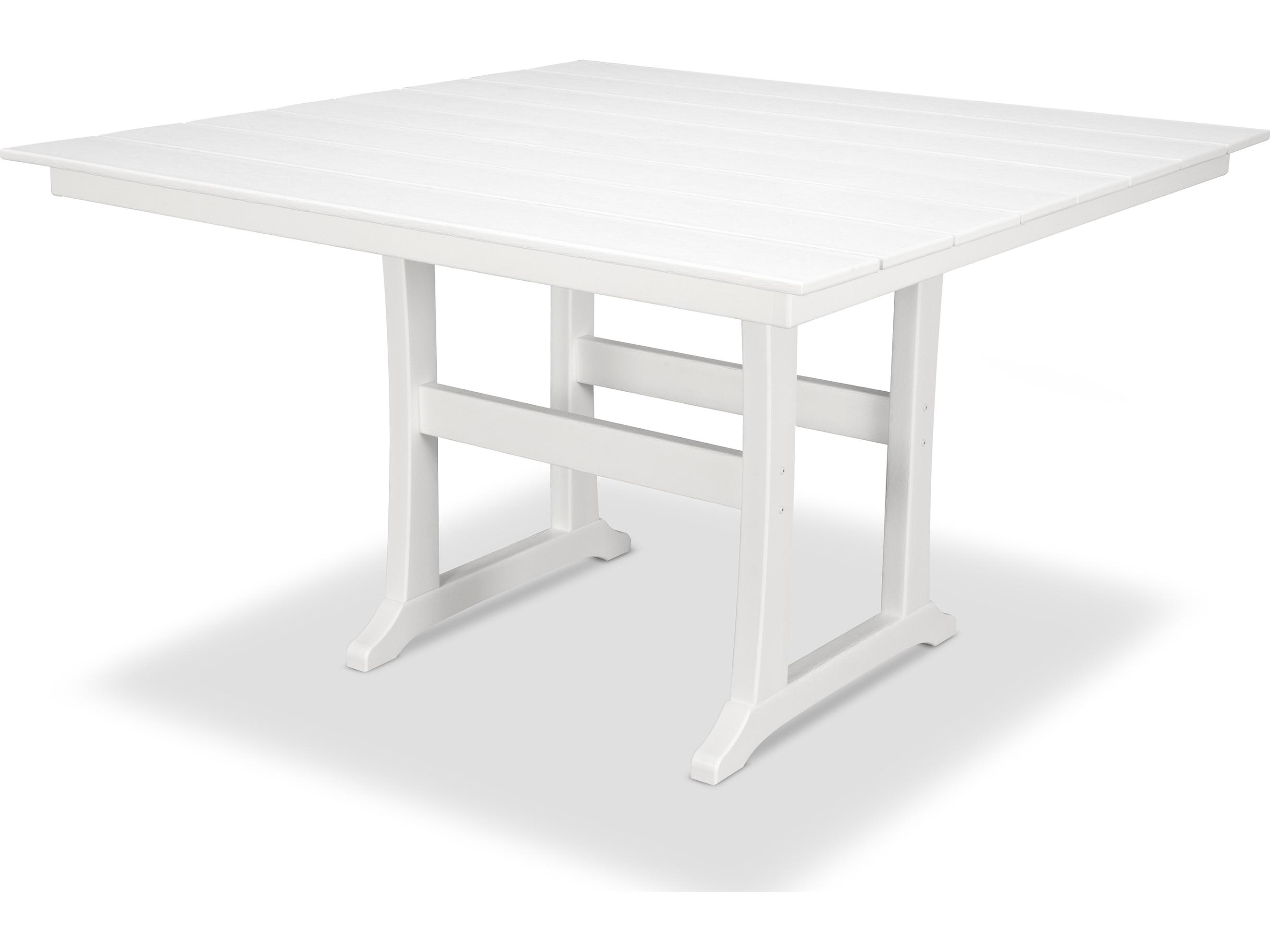 Trex® Outdoor Furniture™ Farmhouse Trestle Square Counter Table with Umbrella Hole