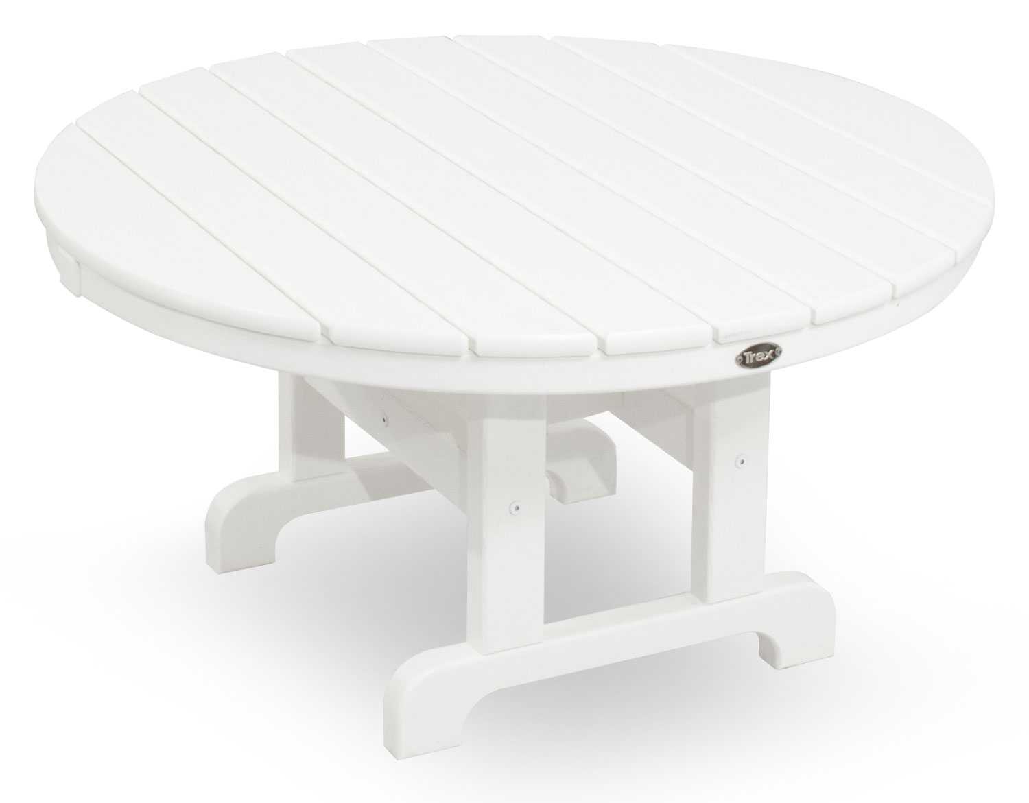 Trex® Outdoor Furniture™ Cape Cod Recycled Plastic Round Chat Table with Umbrella Hole