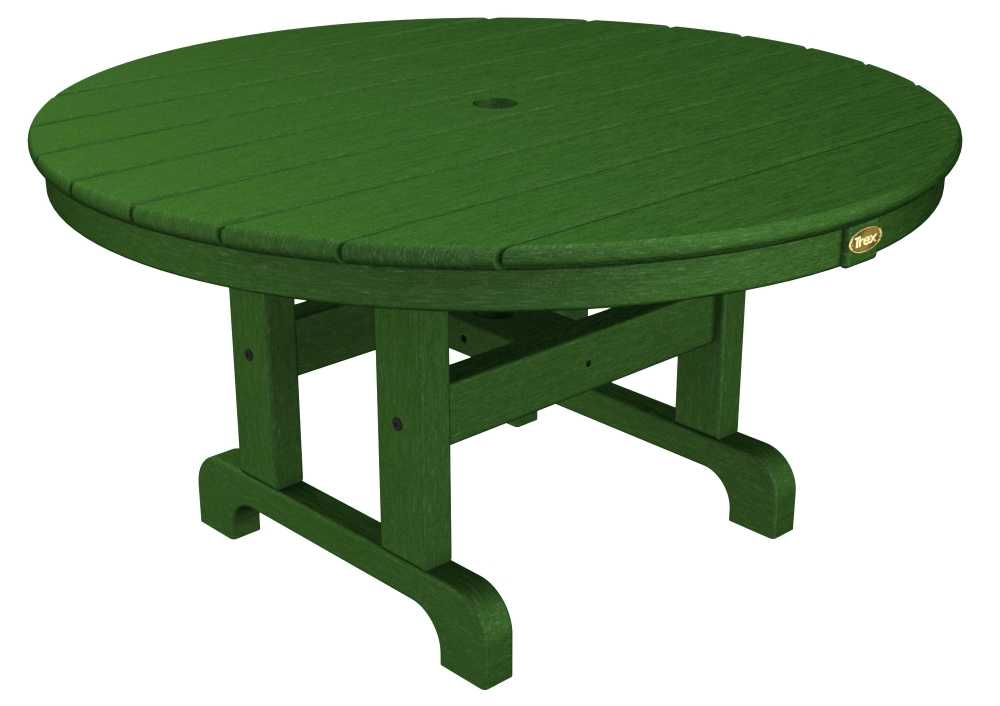 Trex® Outdoor Furniture™ Cape Cod Recycled Plastic Round Chat Table with Umbrella Hole
