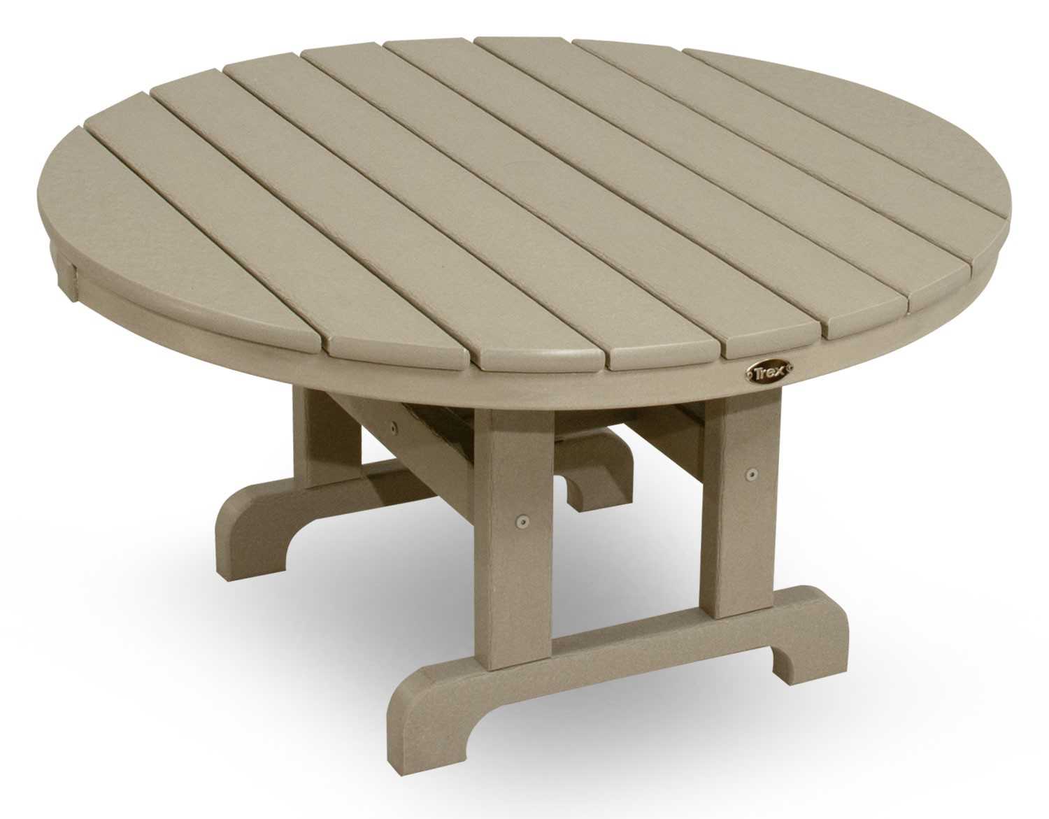 Trex® Outdoor Furniture™ Cape Cod Recycled Plastic Round Chat Table with Umbrella Hole