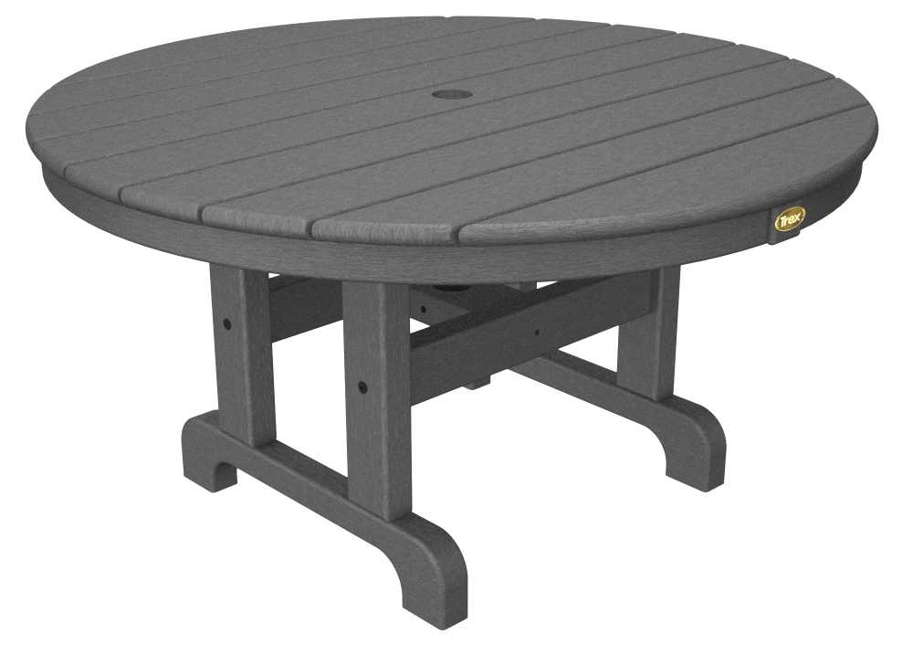 Trex® Outdoor Furniture™ Cape Cod Recycled Plastic Round Chat Table with Umbrella Hole
