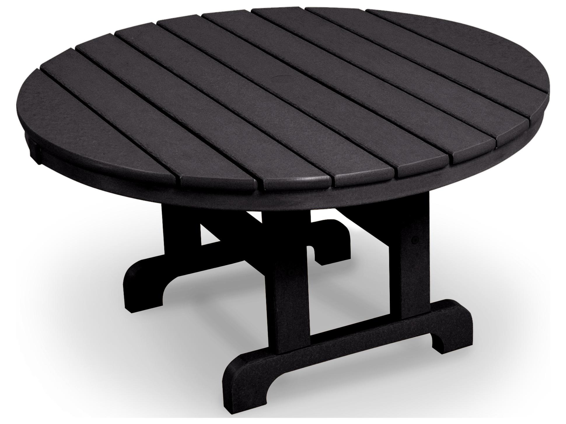 Trex® Outdoor Furniture™ Cape Cod Recycled Plastic Round Chat Table with Umbrella Hole