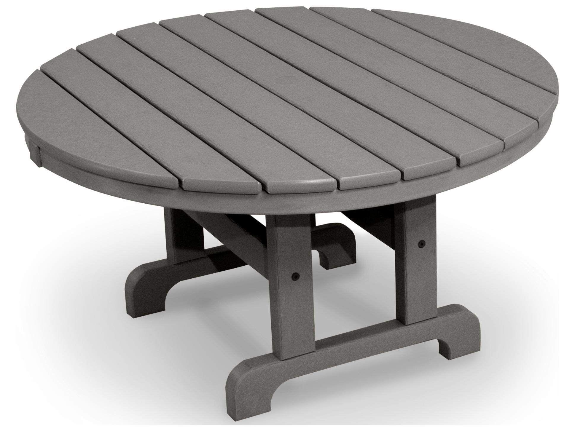 Trex® Outdoor Furniture™ Cape Cod Recycled Plastic Round Chat Table with Umbrella Hole