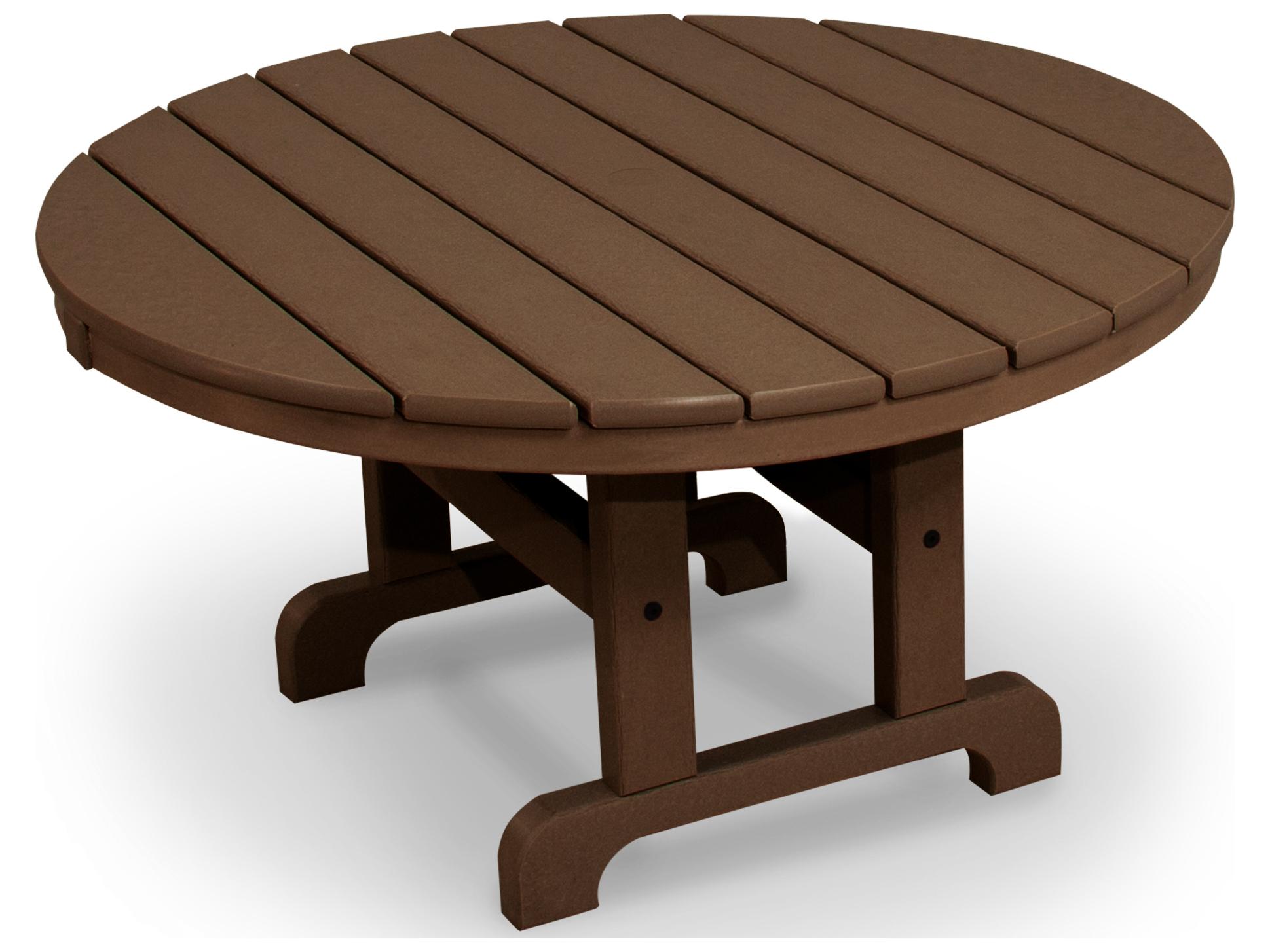 Trex® Outdoor Furniture™ Cape Cod Recycled Plastic Round Chat Table with Umbrella Hole