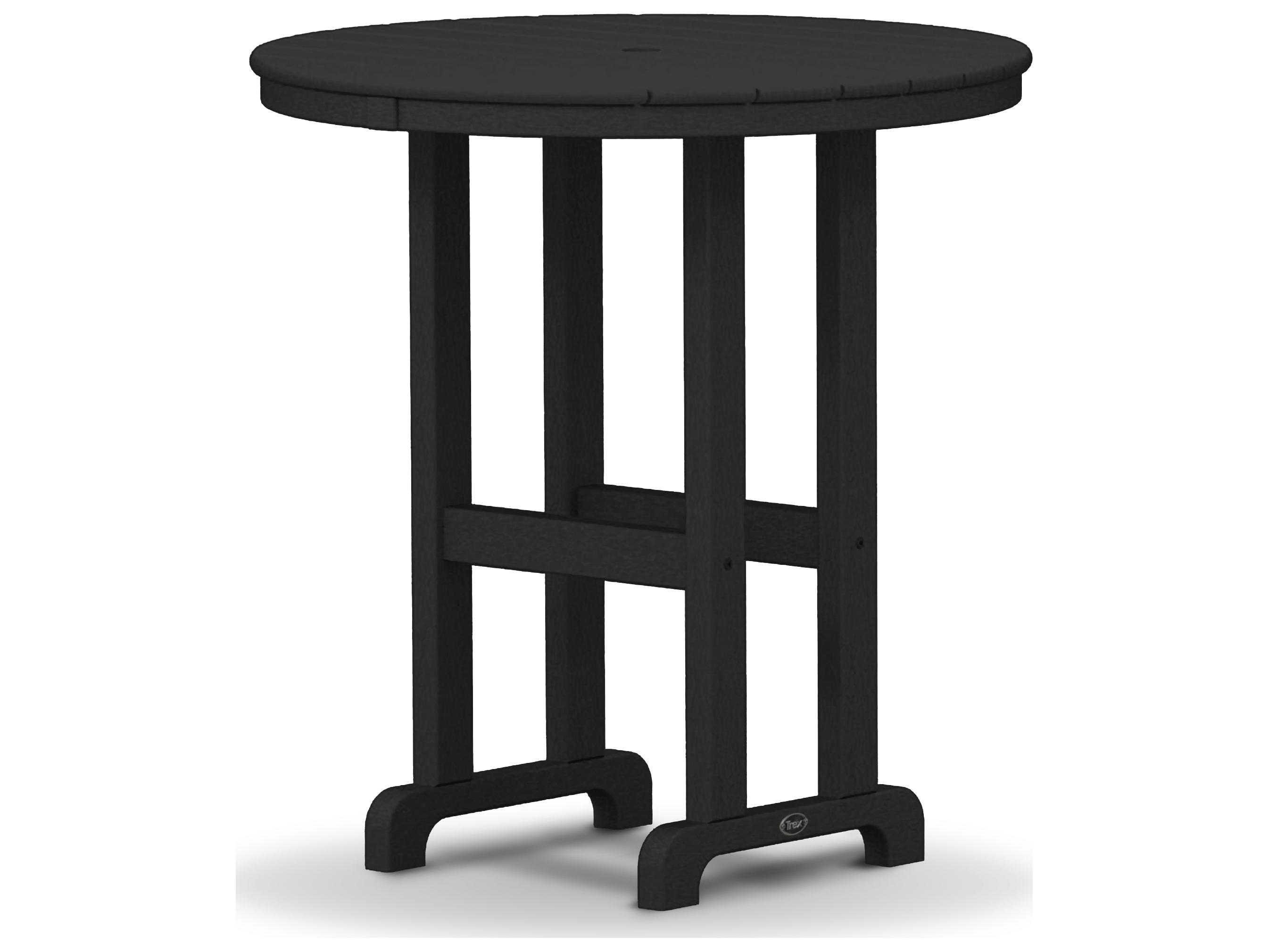 Trex® Outdoor Furniture™ Monterey Bay Recycled Plastic Round Counter Table with Umbrella Hole