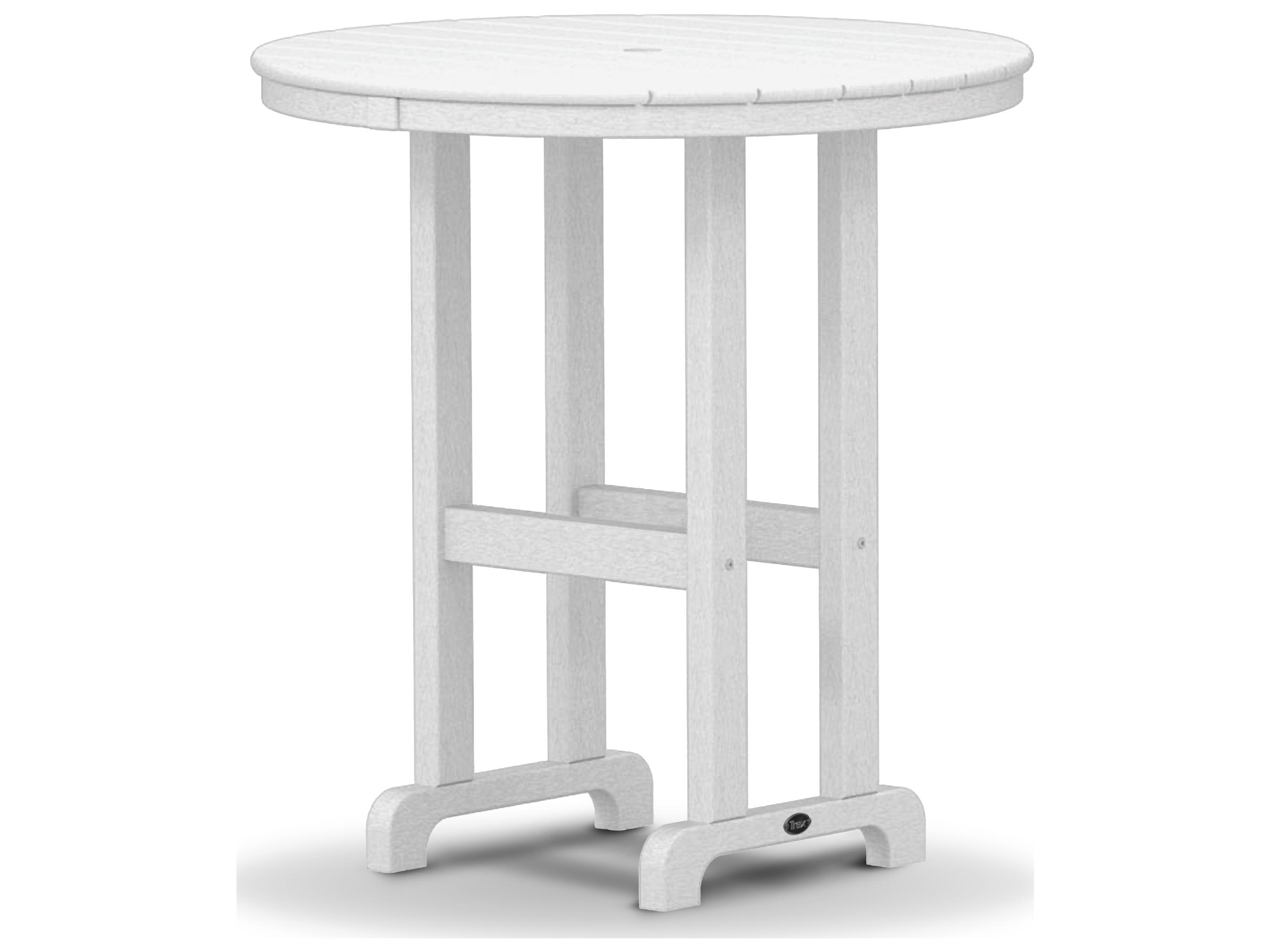 Trex® Outdoor Furniture™ Monterey Bay Recycled Plastic Round Counter Table with Umbrella Hole