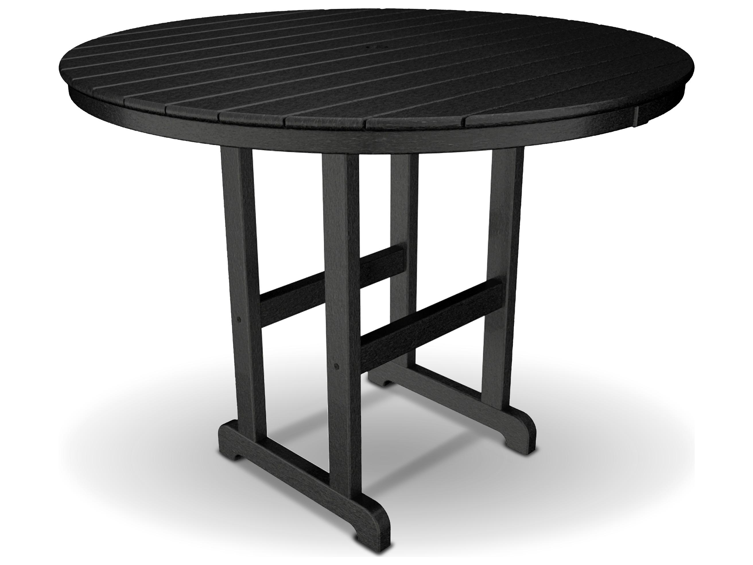 Trex® Outdoor Furniture™ Monterey Bay Recycled Plastic Round Counter Table with Umbrella Hole