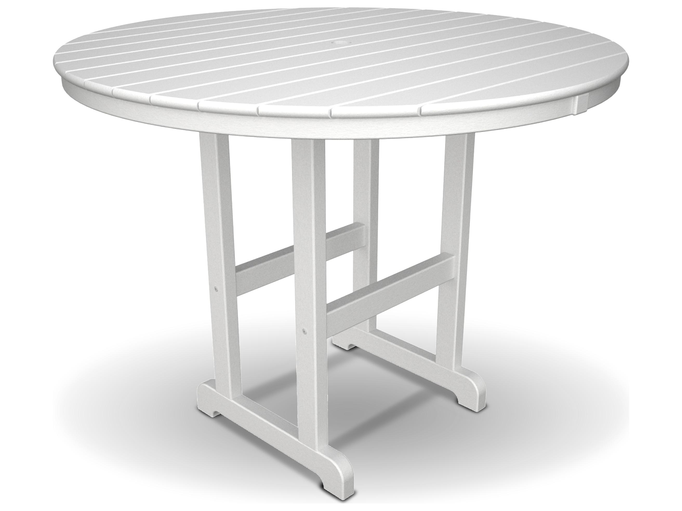 Trex® Outdoor Furniture™ Monterey Bay Recycled Plastic Round Counter Table with Umbrella Hole