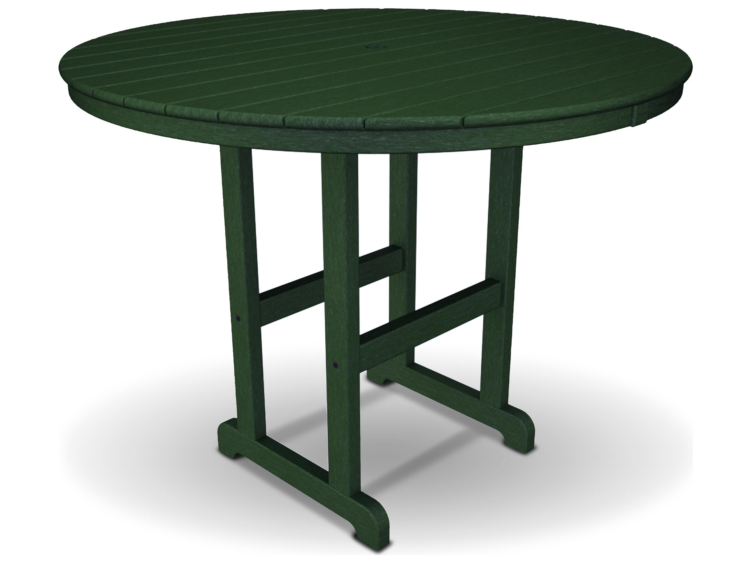 Trex® Outdoor Furniture™ Monterey Bay Recycled Plastic Round Counter Table with Umbrella Hole