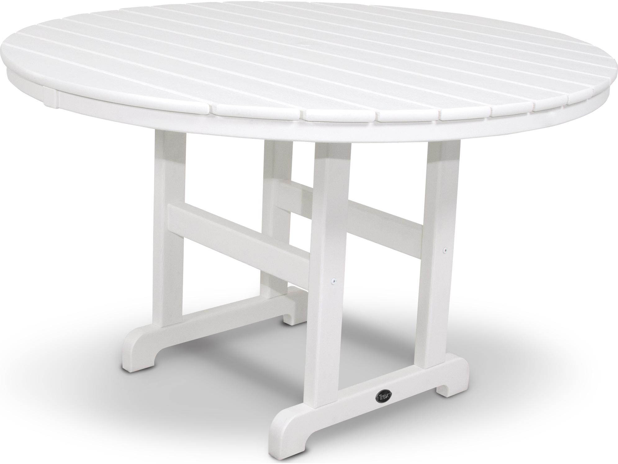 Trex® Outdoor Furniture™ Monterey Bay Recycled Plastic Round Dining Table with Umbrella Hole