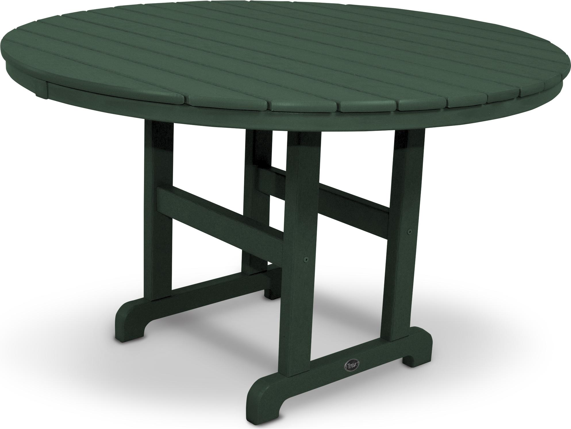 Trex® Outdoor Furniture™ Monterey Bay Recycled Plastic Round Dining Table with Umbrella Hole