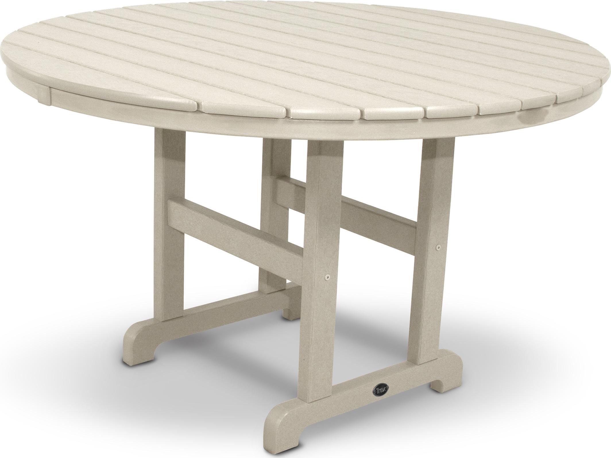 Trex® Outdoor Furniture™ Monterey Bay Recycled Plastic Round Dining Table with Umbrella Hole