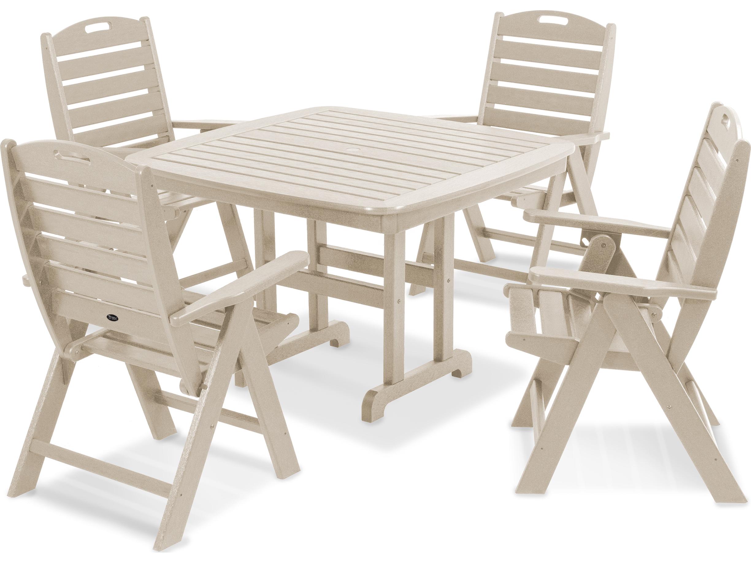Trex® Outdoor Furniture™ Yacht Club Recycled Plastic 5 Piece Dining Set