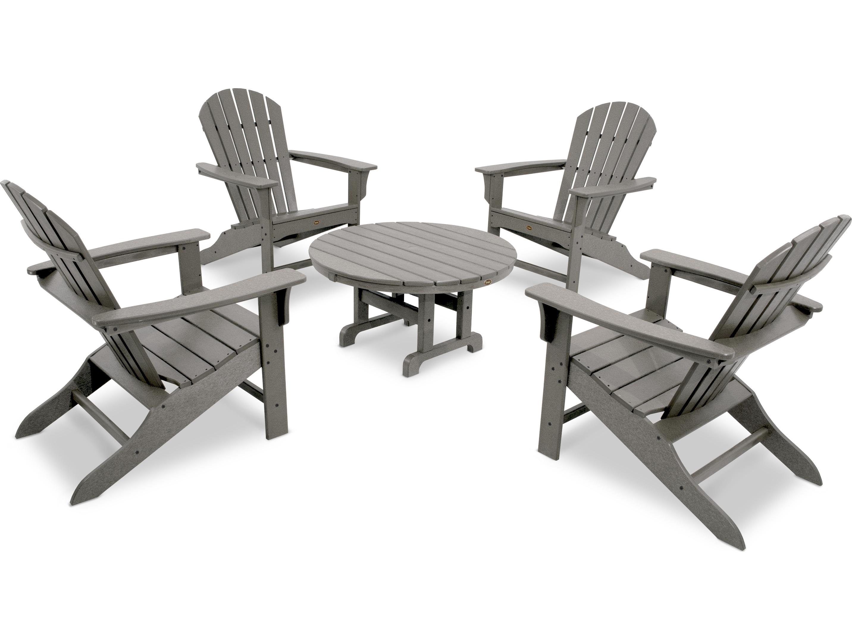 Trex® Outdoor Furniture™ Yacht Club Recycled Plastic Shellback 5 Piece Lounge Set