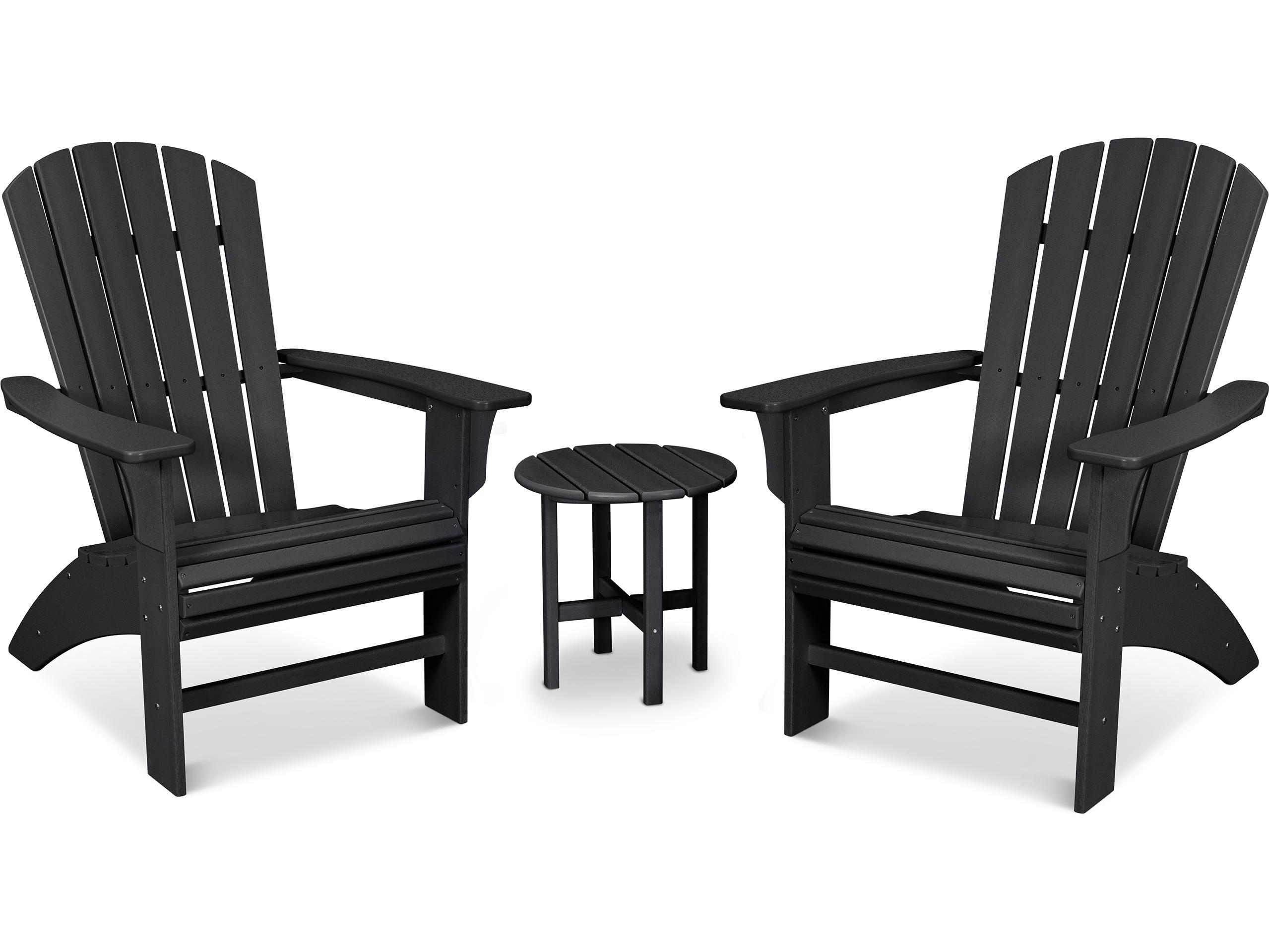 Trex® Outdoor Furniture™ Recycled Plastic Yacht Club 3 Piece Curveback Adirondack Lounge Set