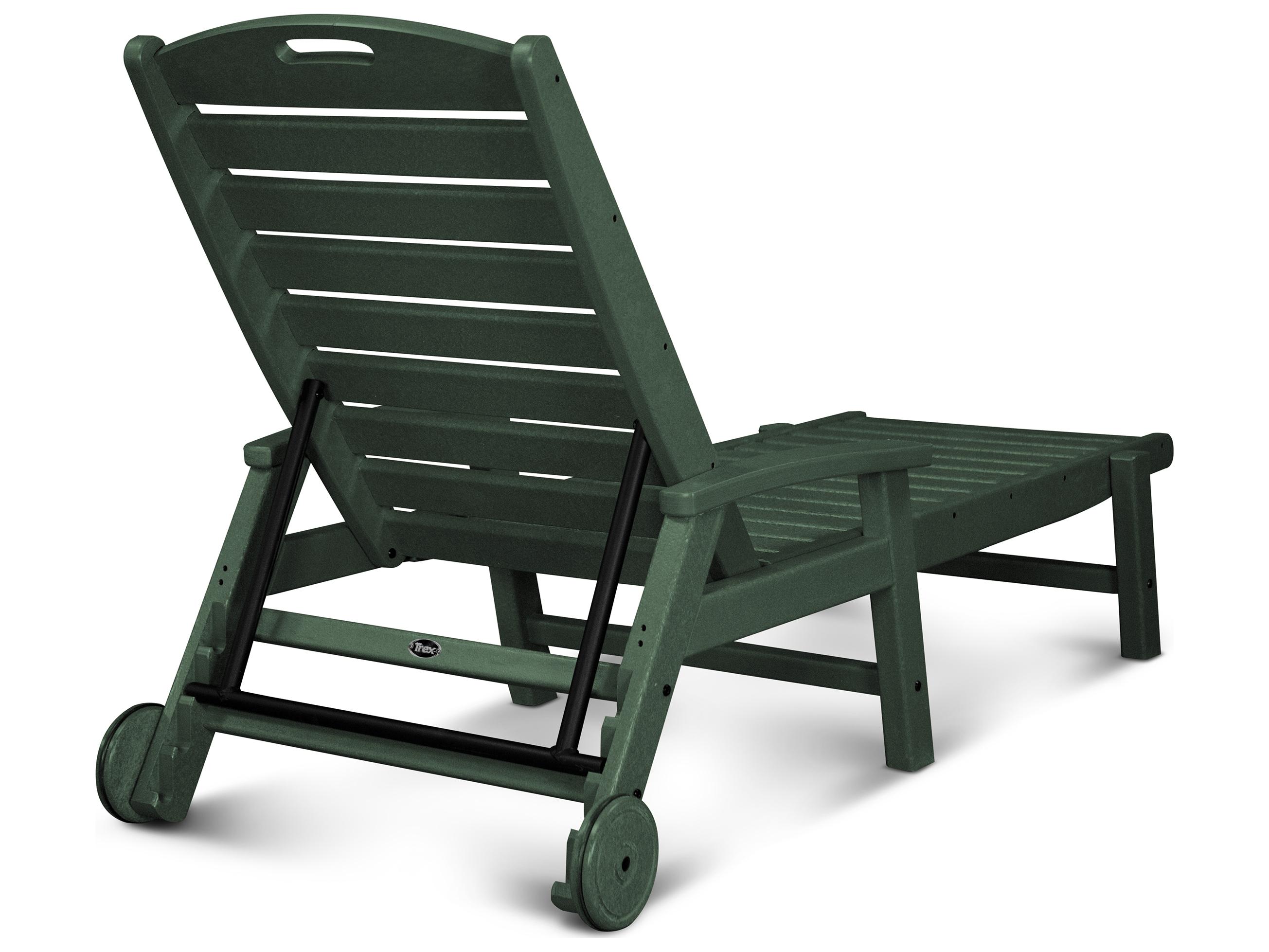 Trex® Outdoor Furniture™ Yacht Club Recycled Plastic Wheeled Chaise Lounge