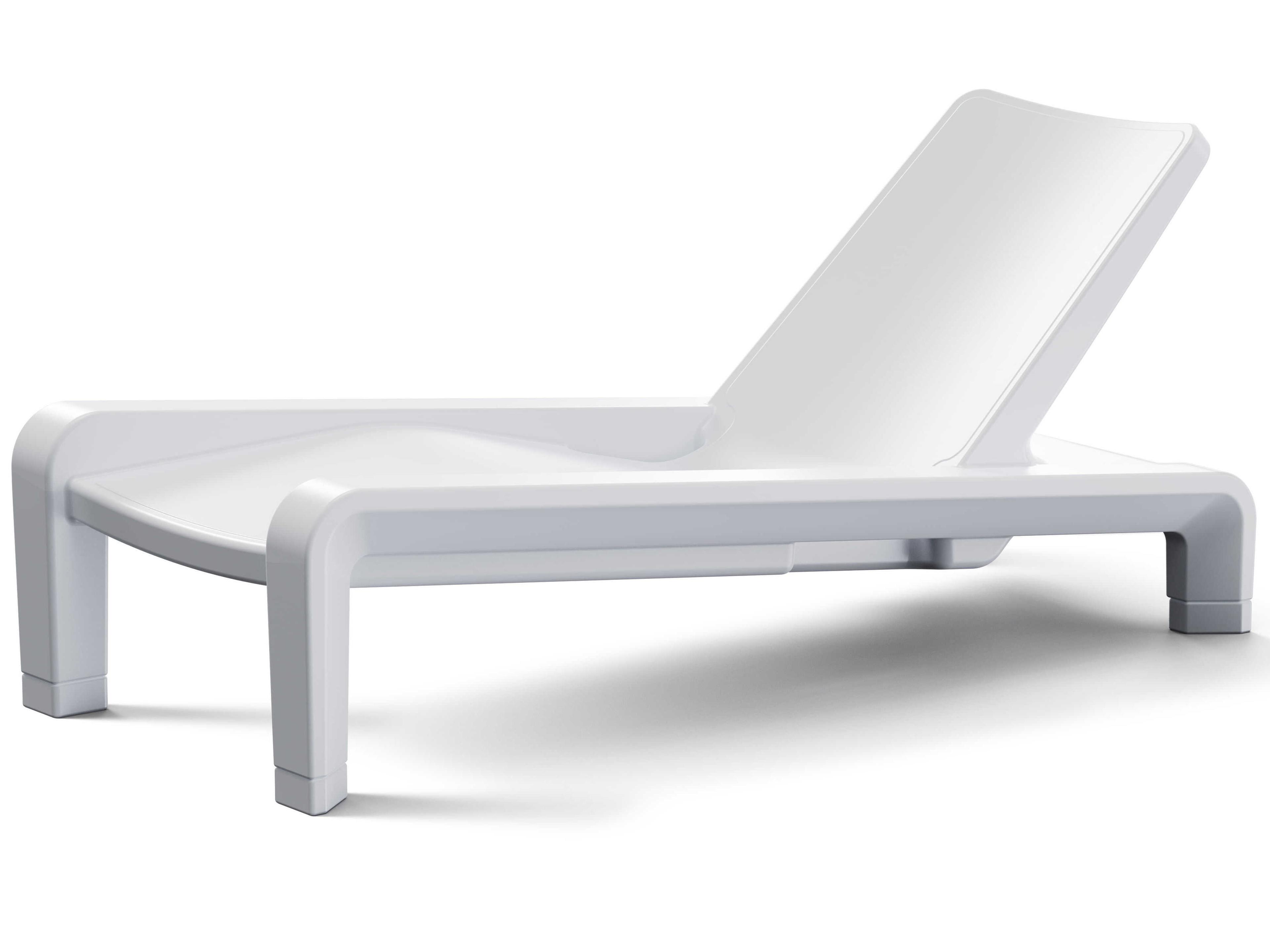 Tupelo Goods Deck Highcloud White Chaise Lounge Risers Set of 4