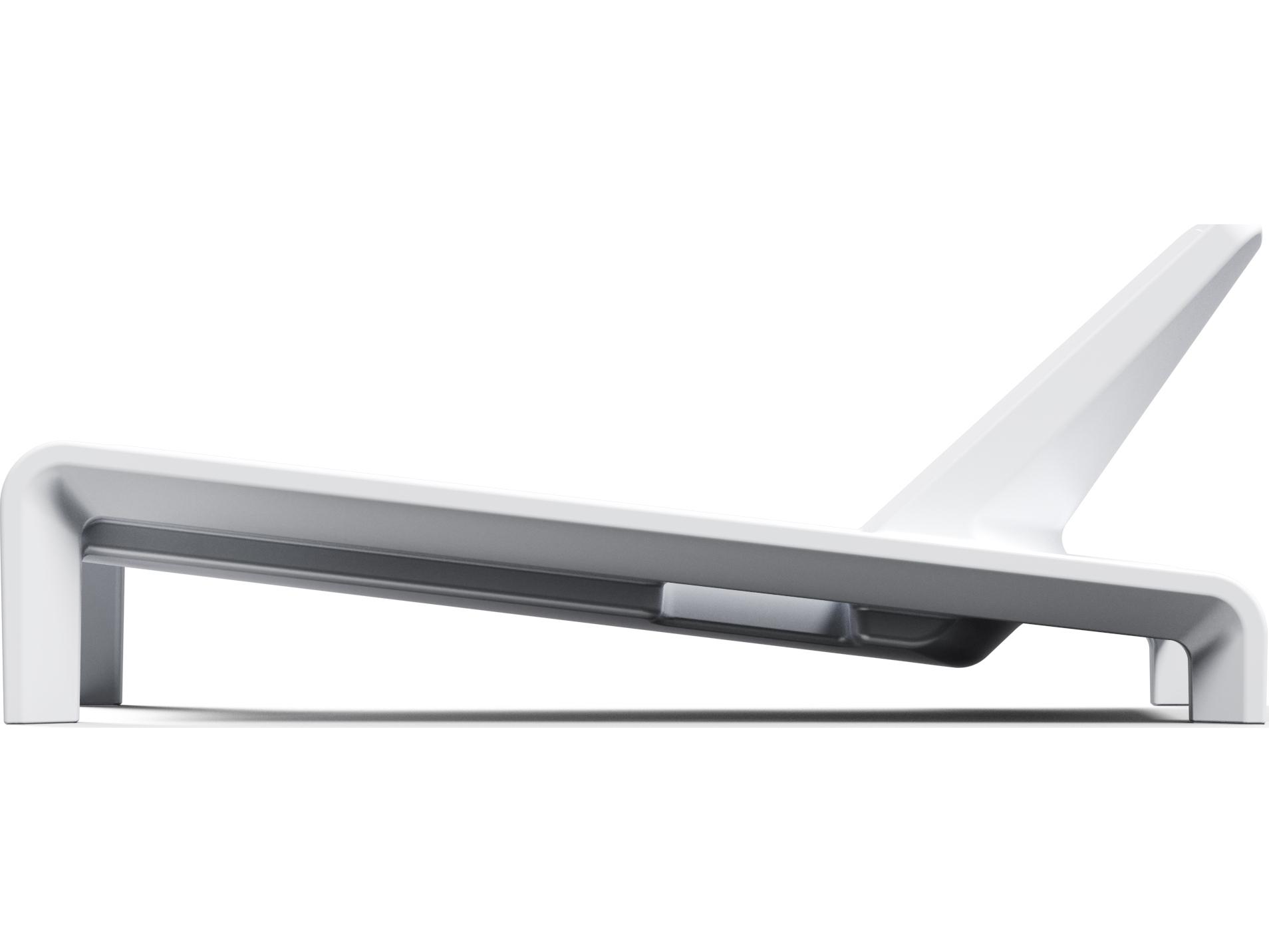 Tupelo Goods Deck Marine Grade Polyethylene Chaise Lounge in Highcloue White