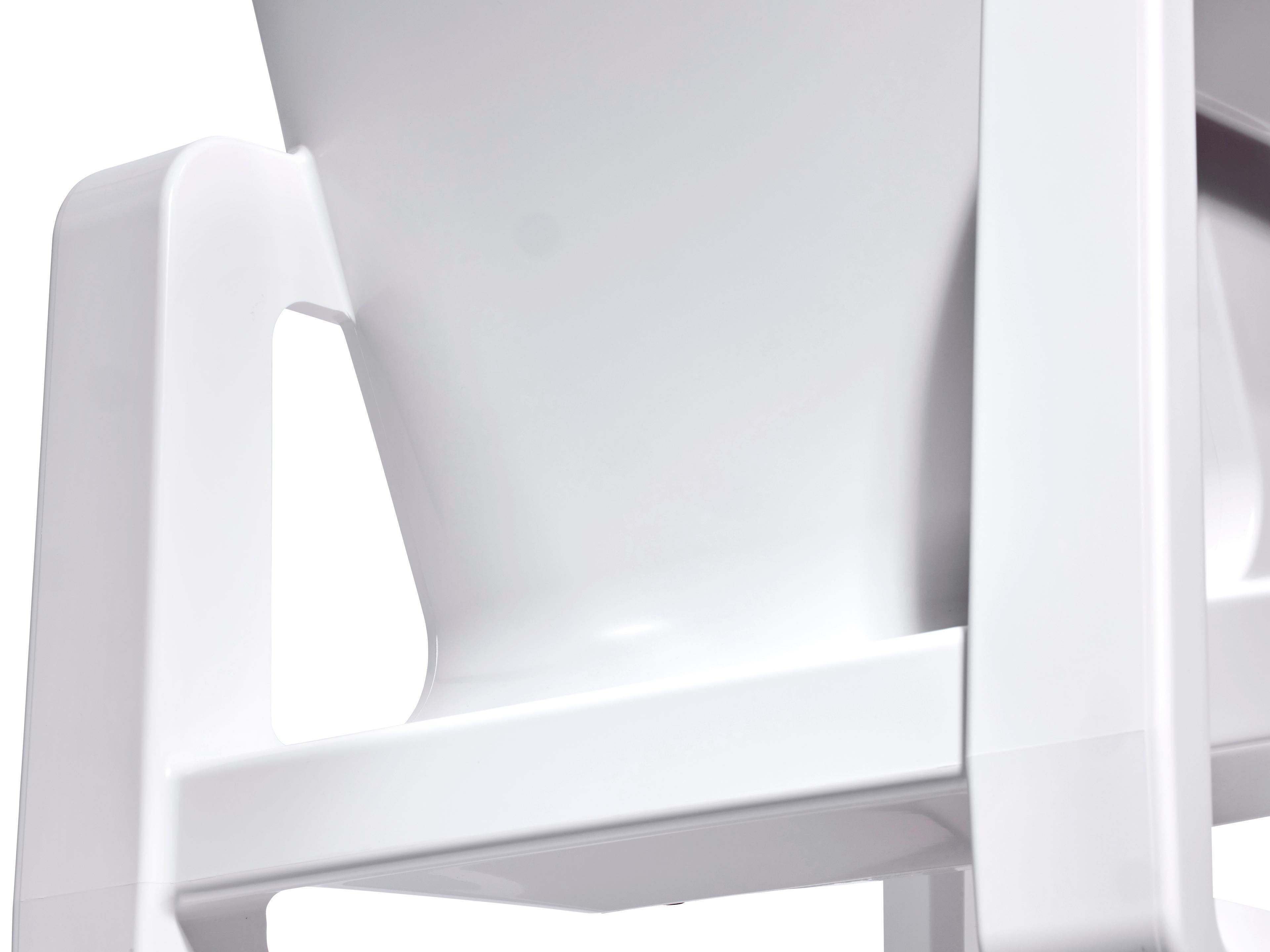 Tupelo Goods Deck Marine Grade Polyethylene Lounge Chair in Highcloud White