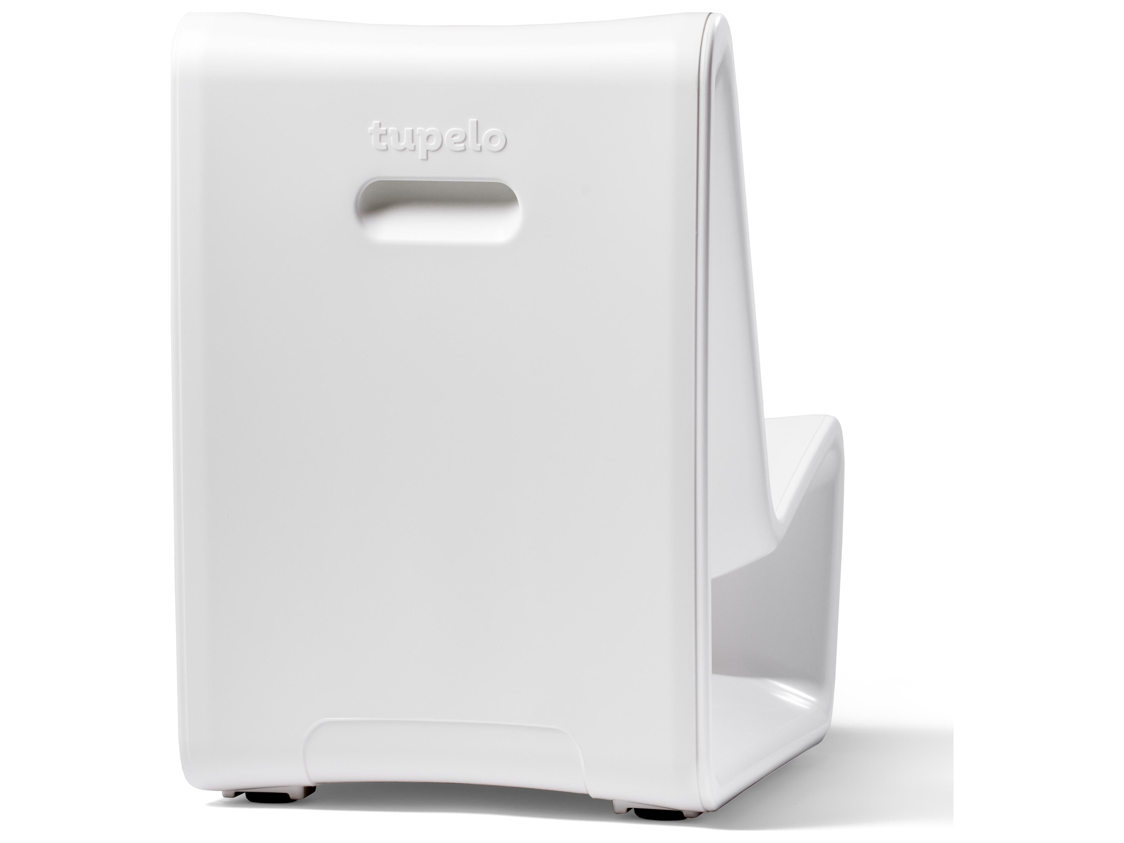 Tupelo Goods Loop Marine Grade Polyethylene Lounge Chair in Highcloud White