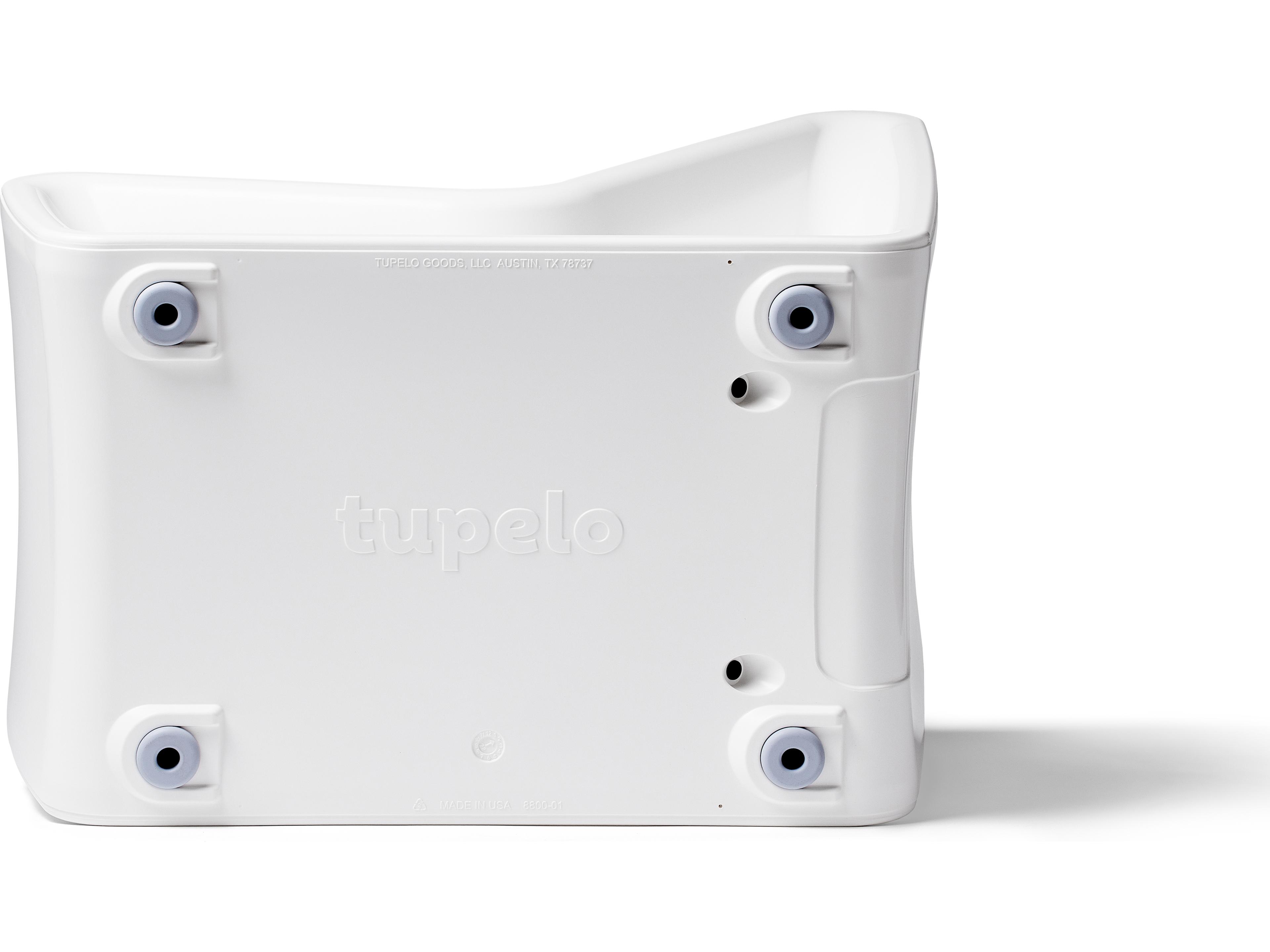 Tupelo Goods Loop Marine Grade Polyethylene Lounge Chair in Highcloud White