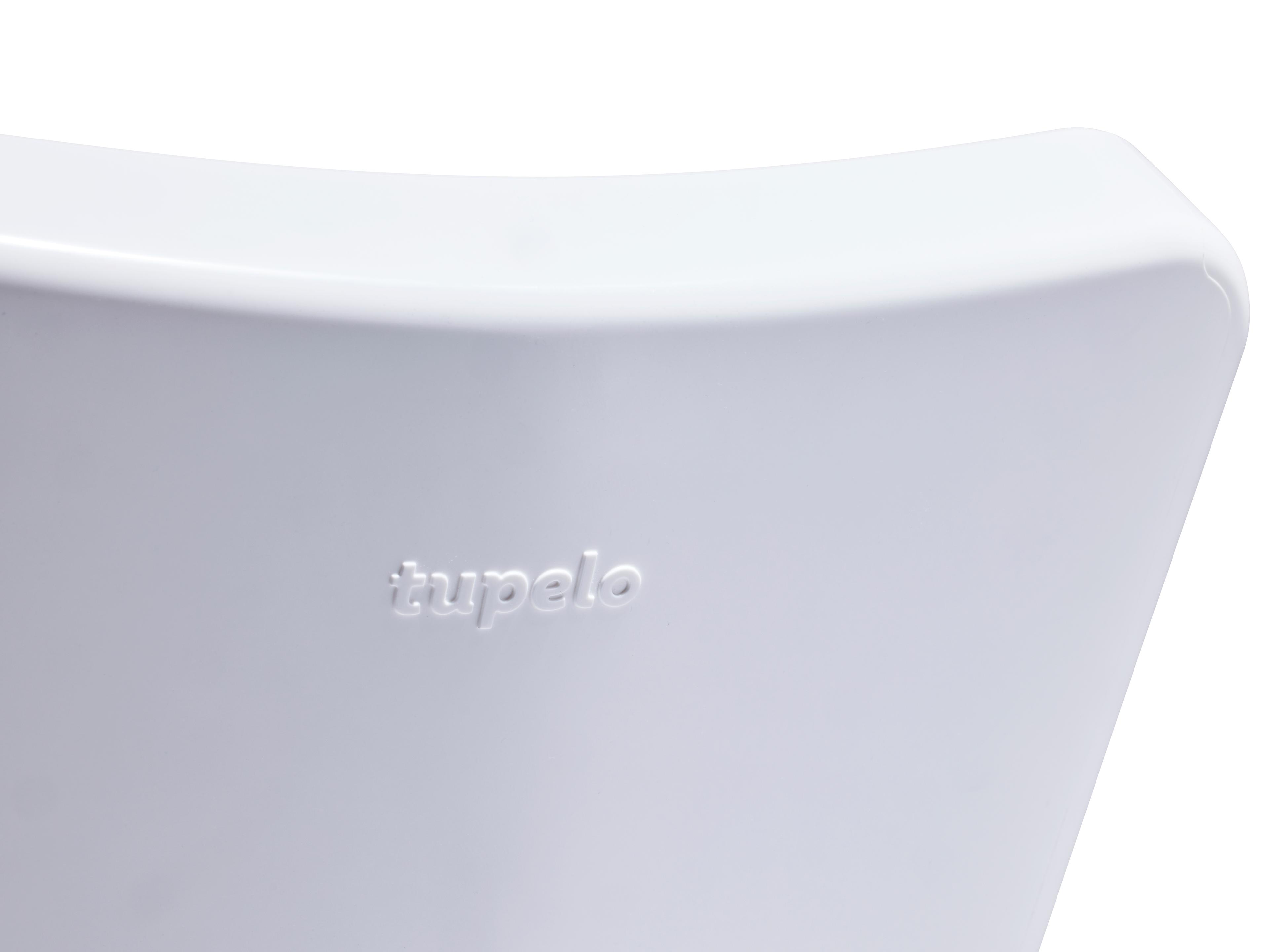 Tupelo Goods Line Resin Lounge Chair in Highcloud White