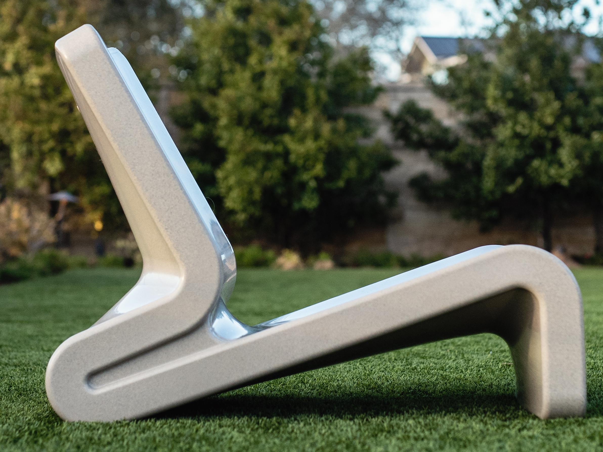 Tupelo Goods Line Marine Grade Polyethylene Lounge Chair in Sandstone