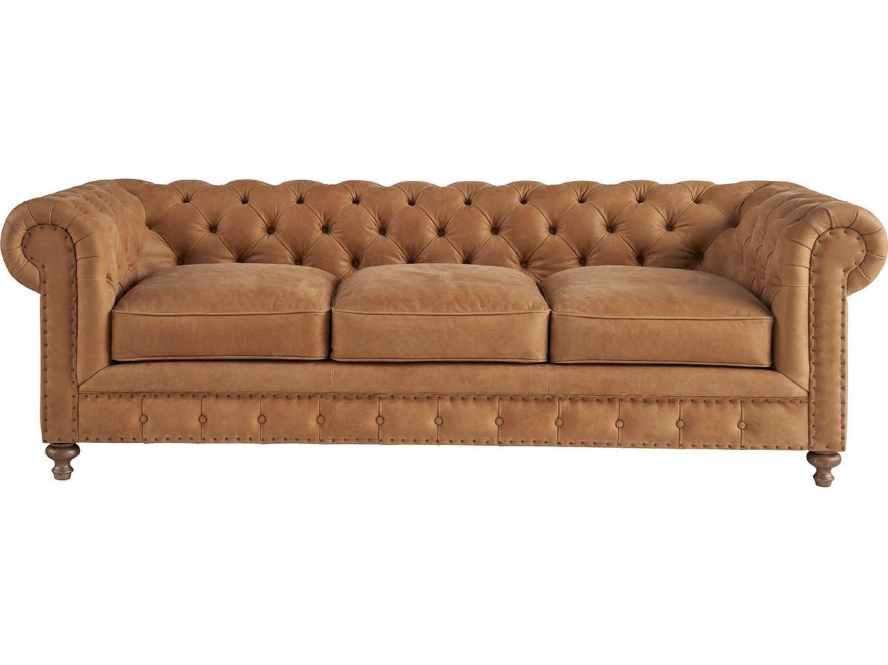 Universal Furniture Berkely Brown Leather Sofa