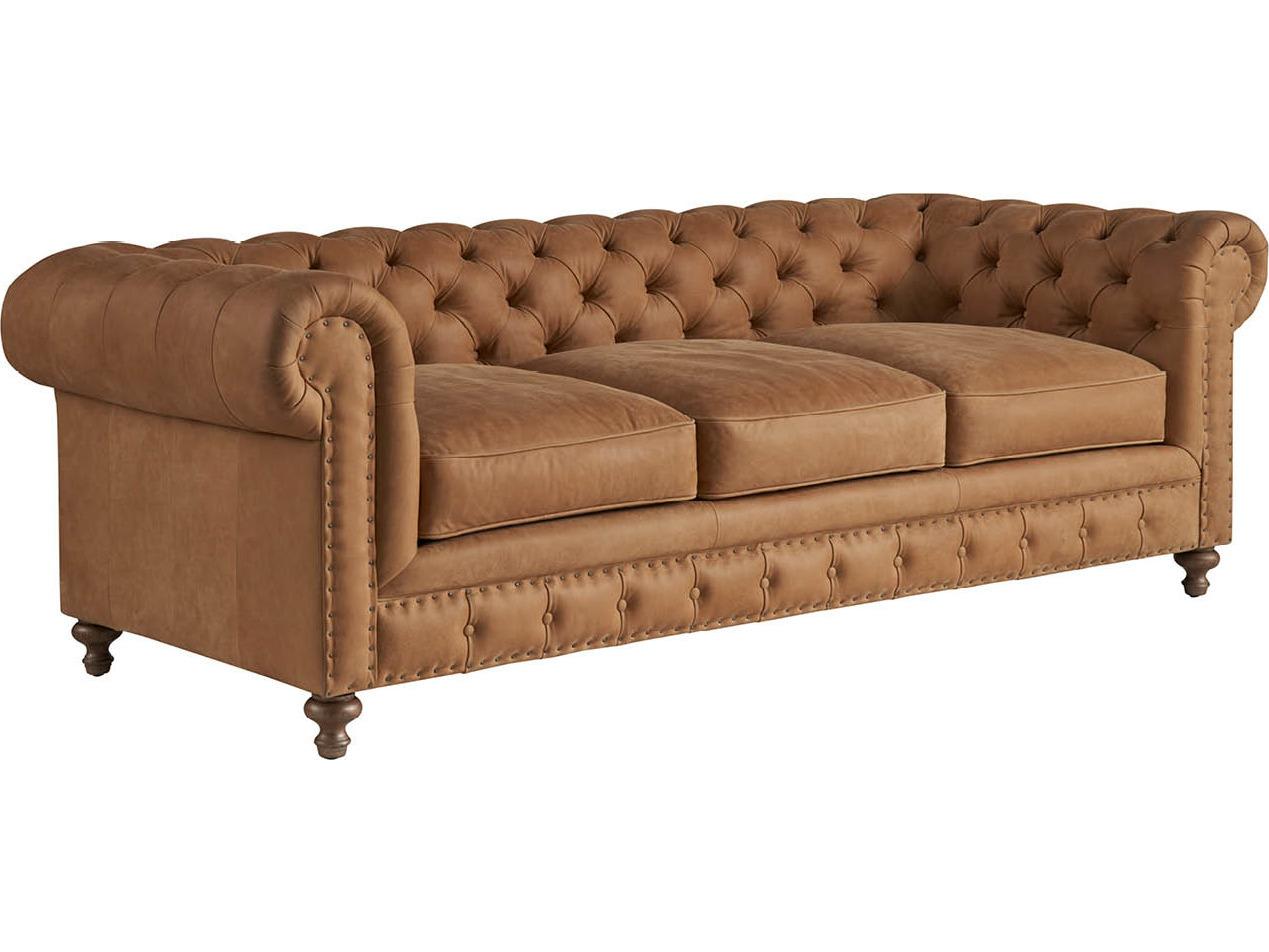 Universal Furniture Berkely Brown Leather Sofa