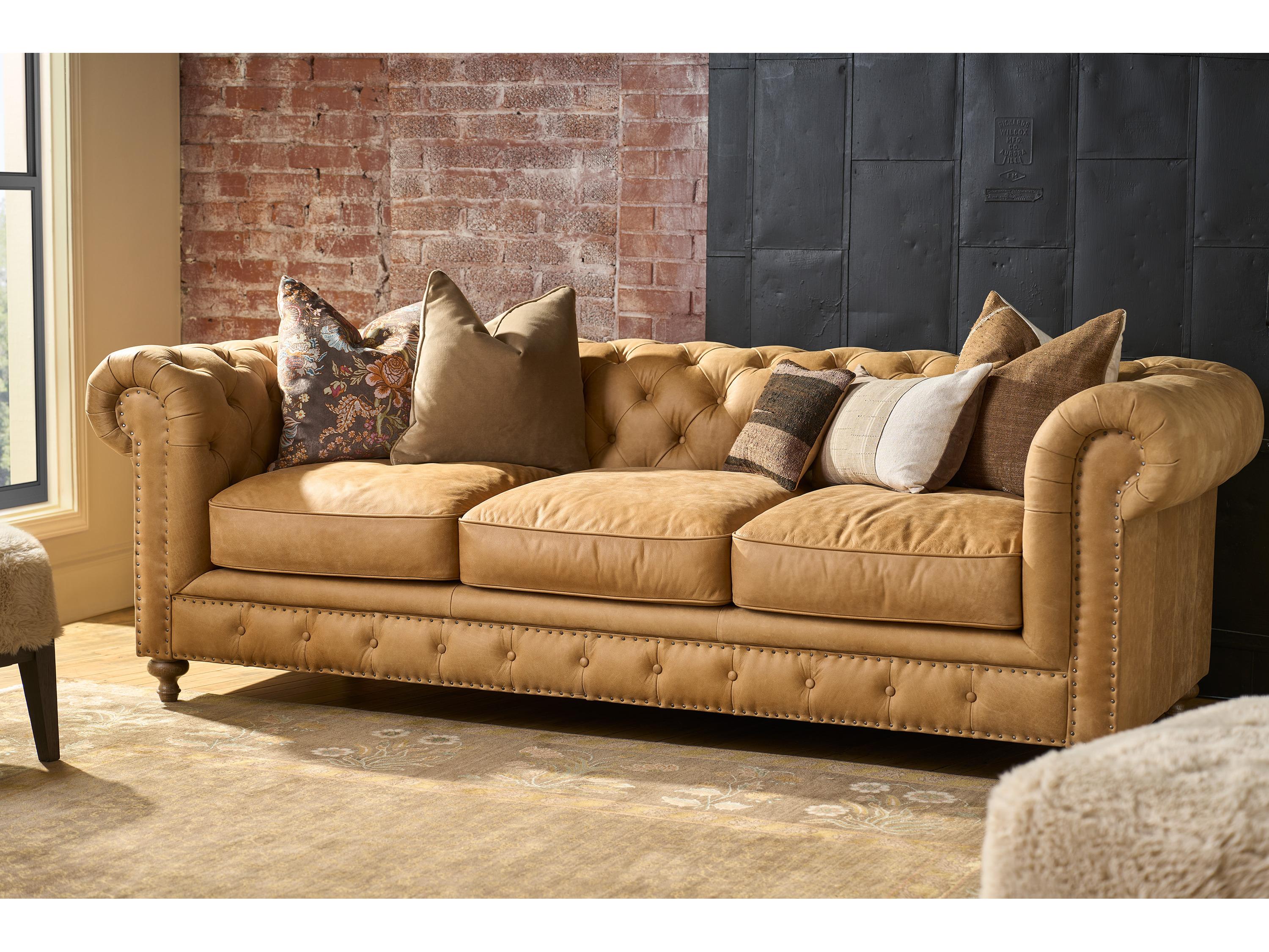Universal Furniture Berkely Brown Leather Sofa