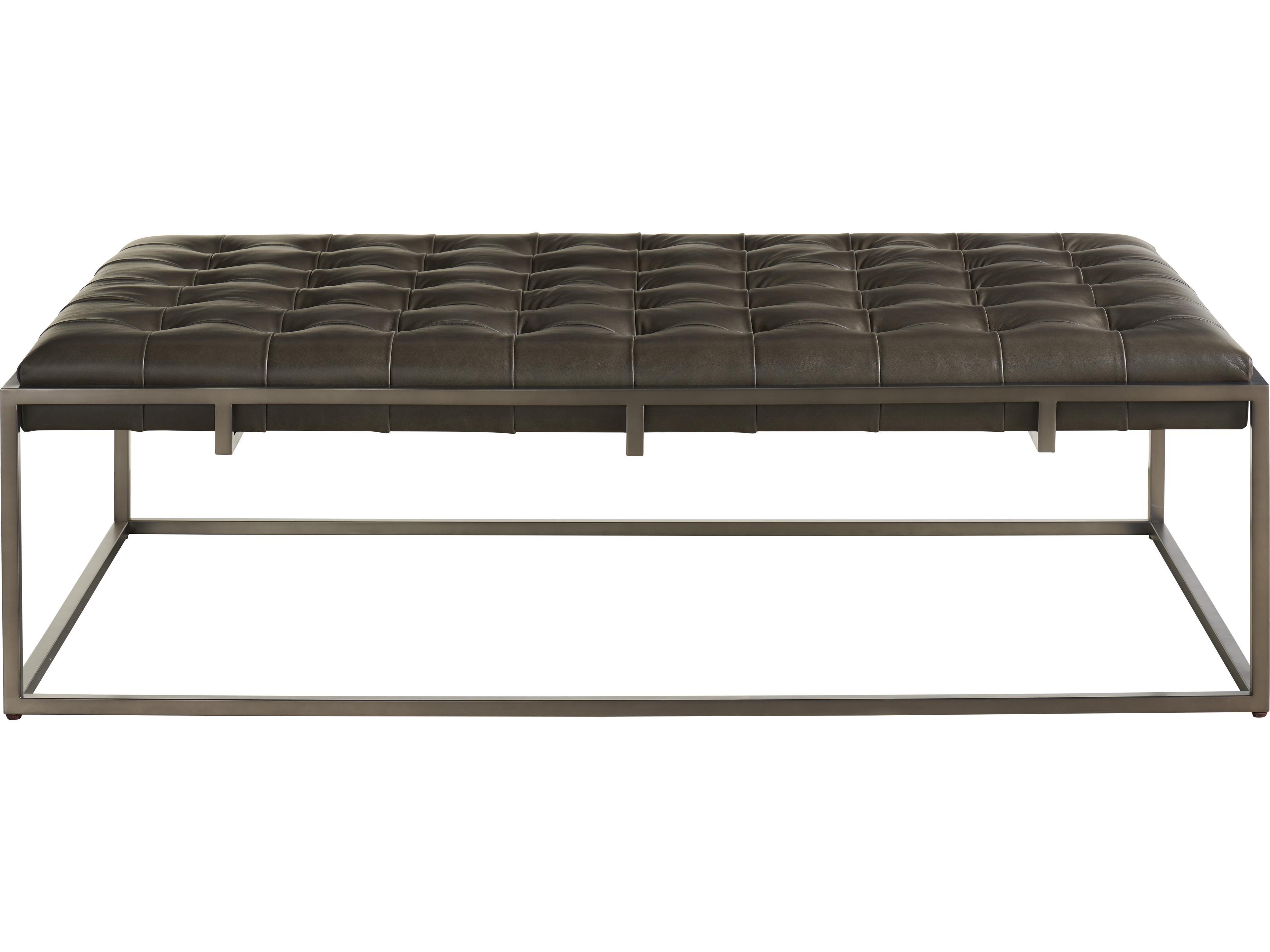 Universal Furniture Travers Brown Leather Ottoman