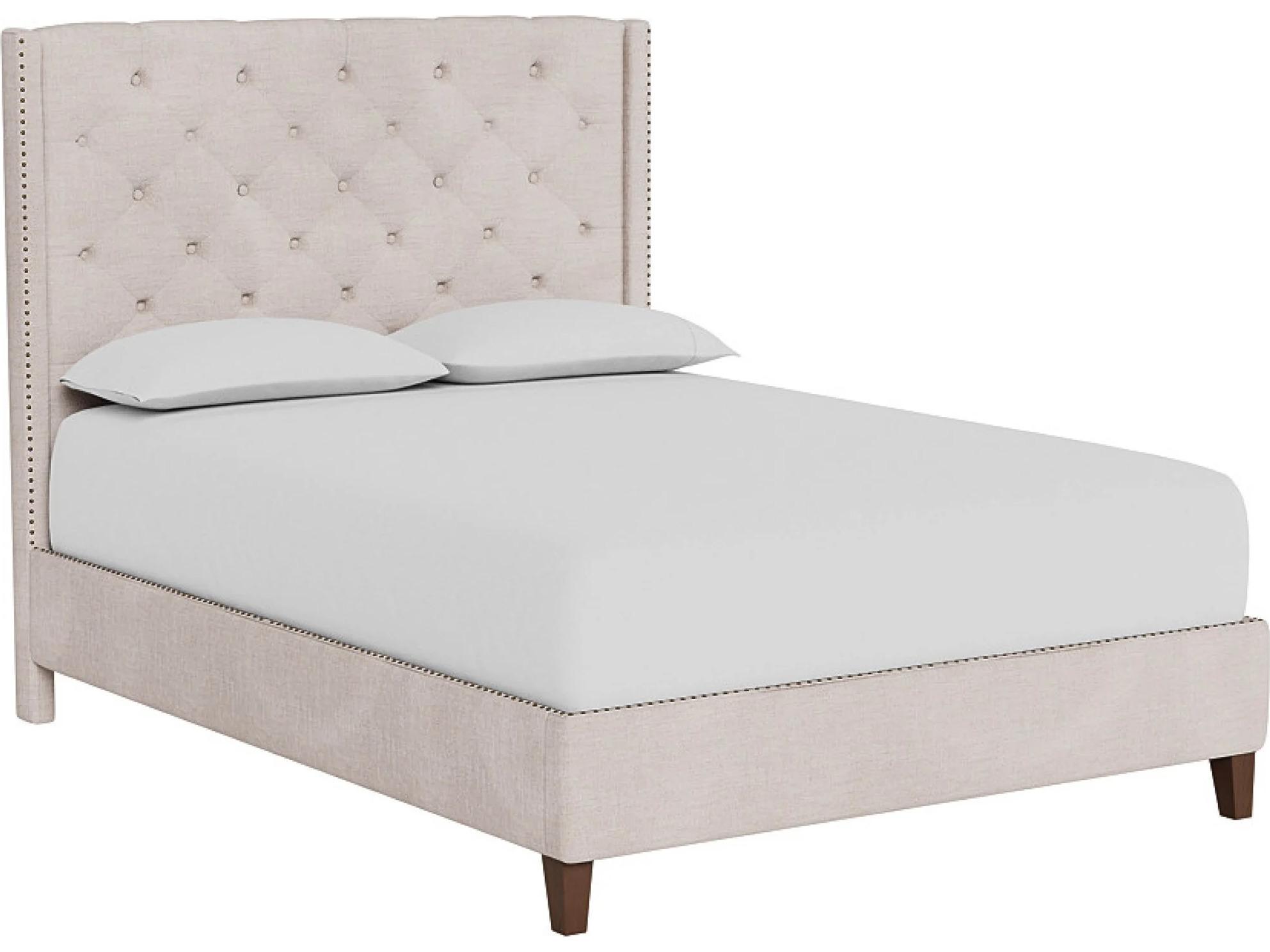 Universal Furniture Midtown Bed Beige Upholstered Queen Platform