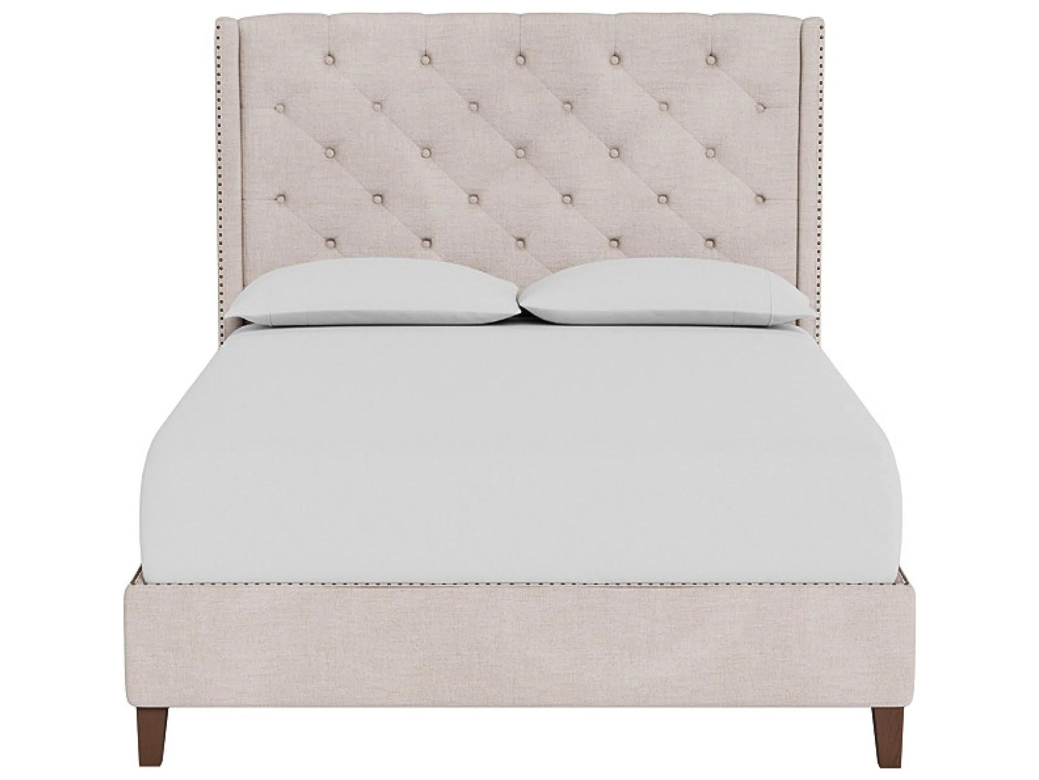 Universal Furniture Midtown Bed Beige Upholstered Queen Platform