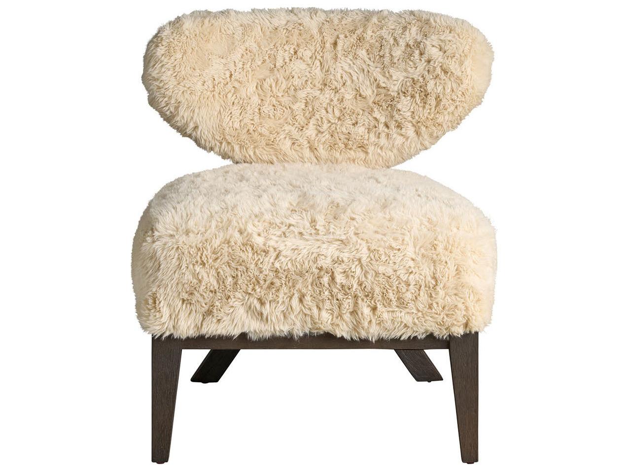 Universal Furniture Accents Cream Fur Accent Chair