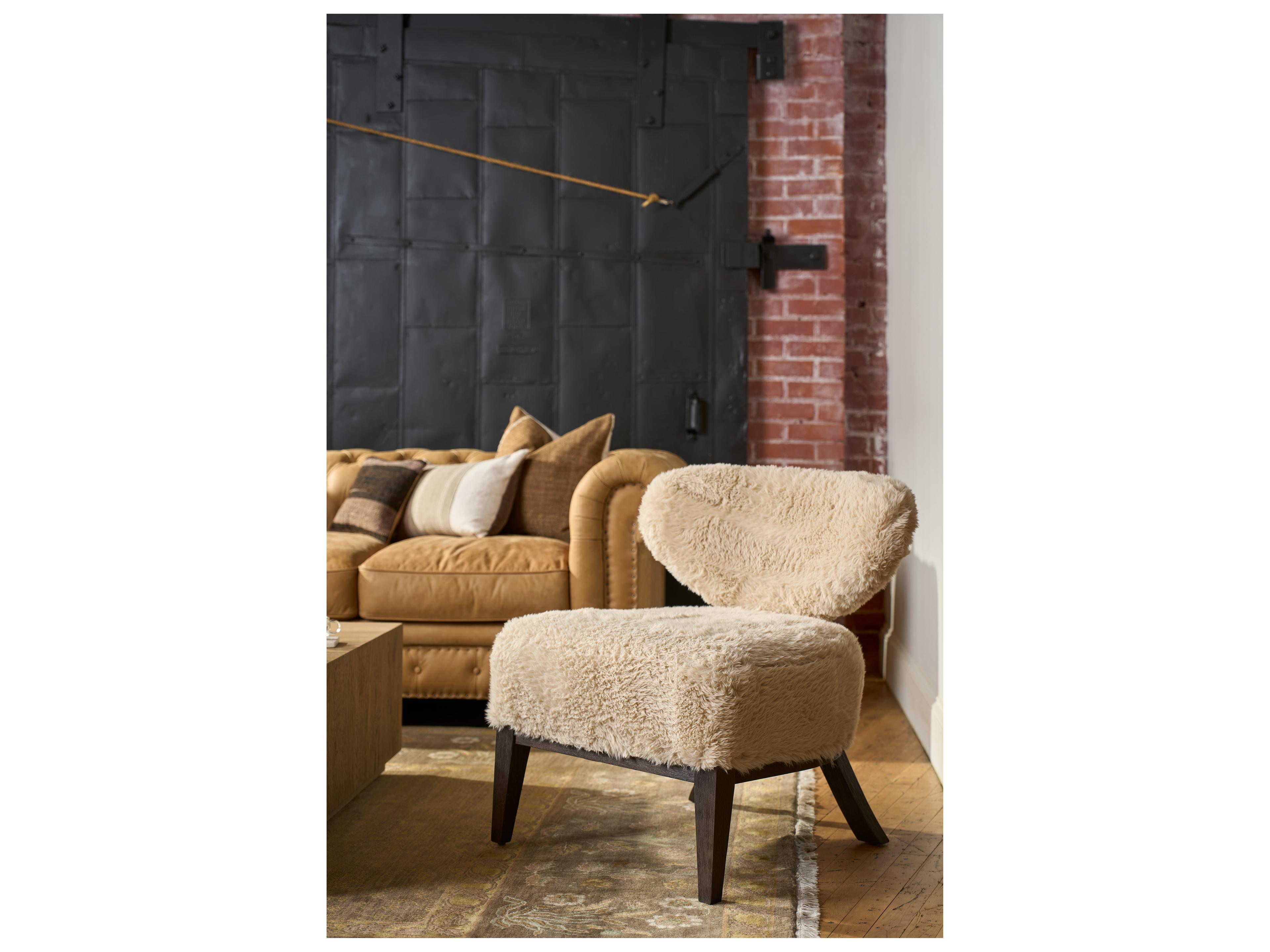 Universal Furniture Accents Cream Fur Accent Chair