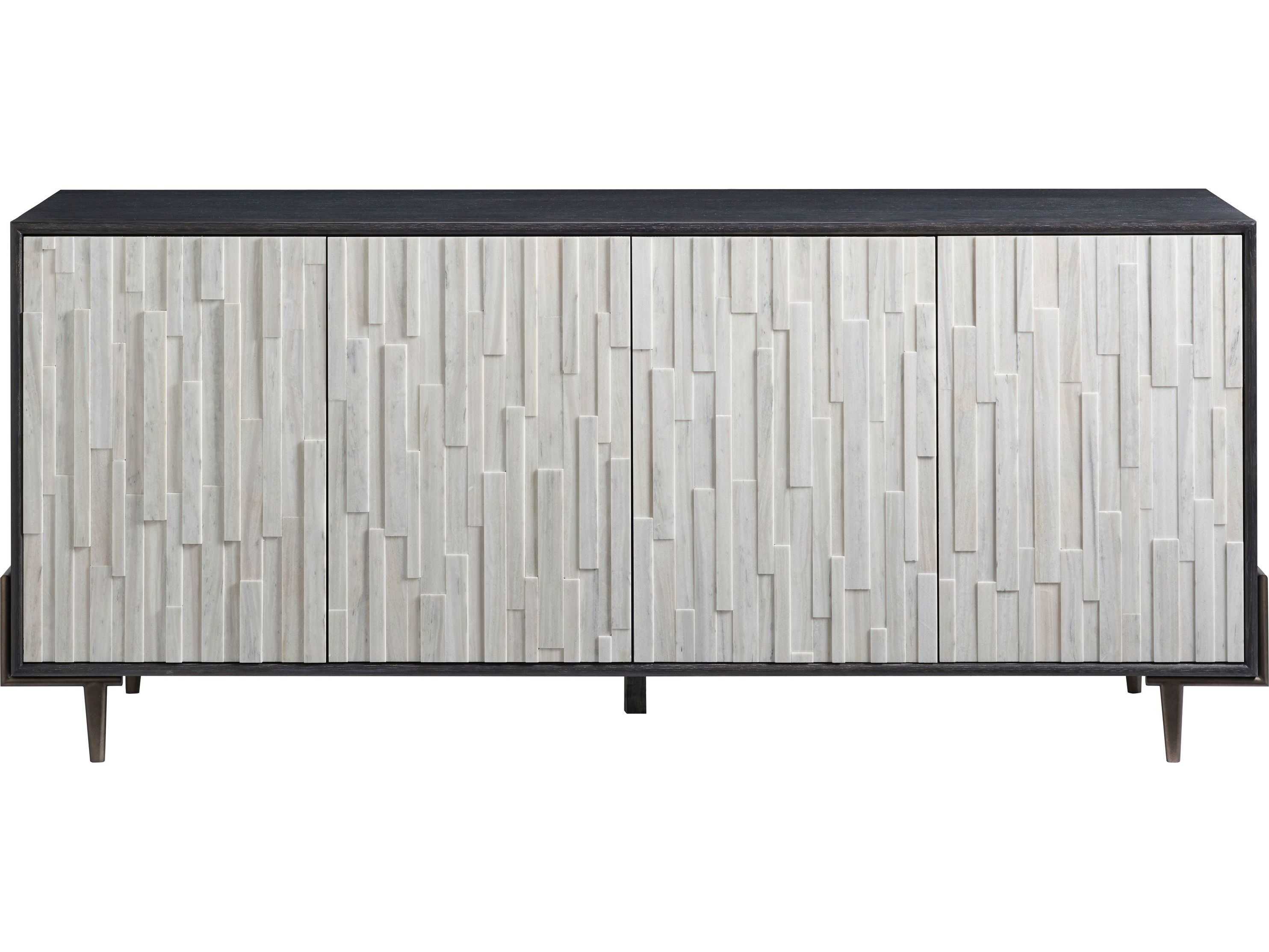 Universal Furniture Curated Ols 80" Rubberwood Onyx Media Console