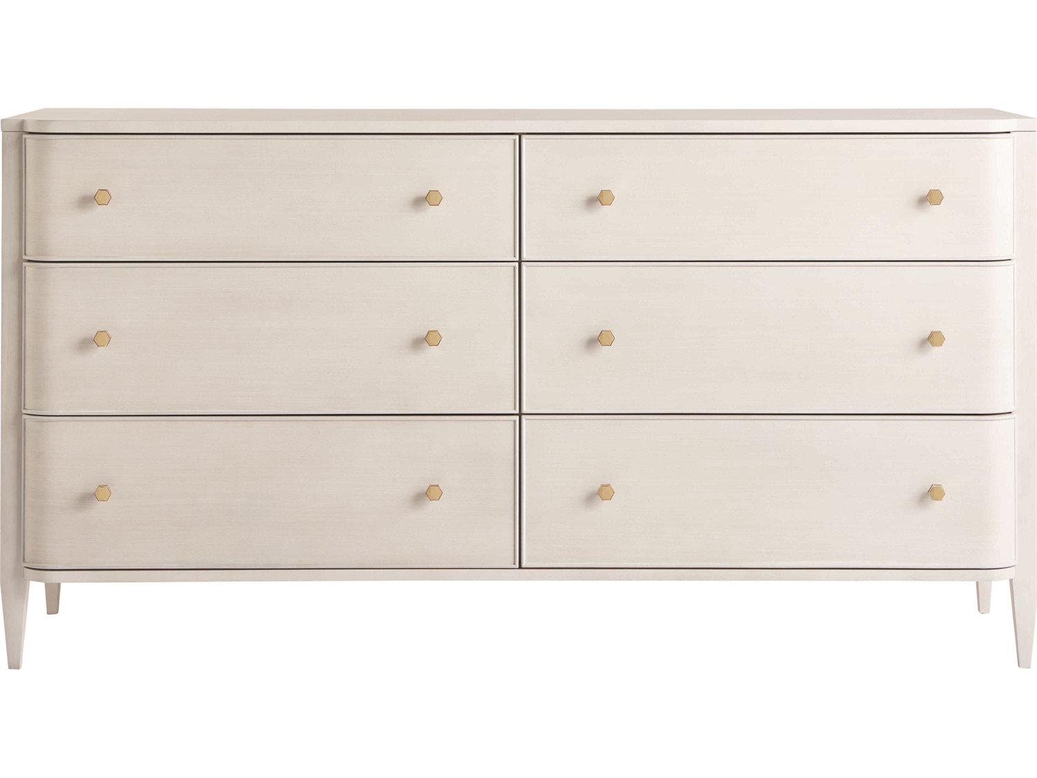 Universal Furniture Miranda Kerr Chelsea 6-Drawers White Solid Wood Double Dresser