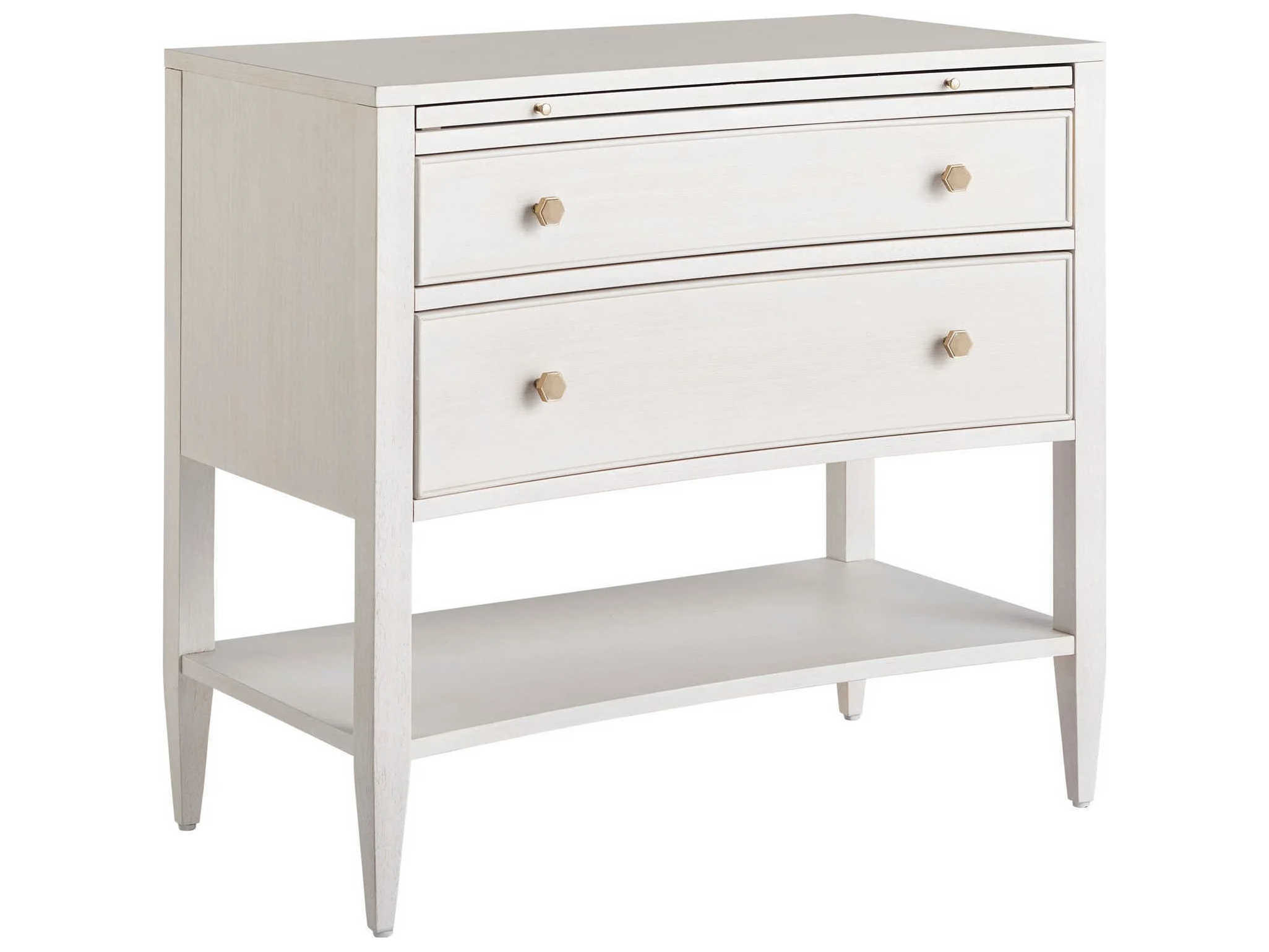 Universal Furniture Miranda Kerr Chelsea 2-Drawers White Solid Wood Nightstand