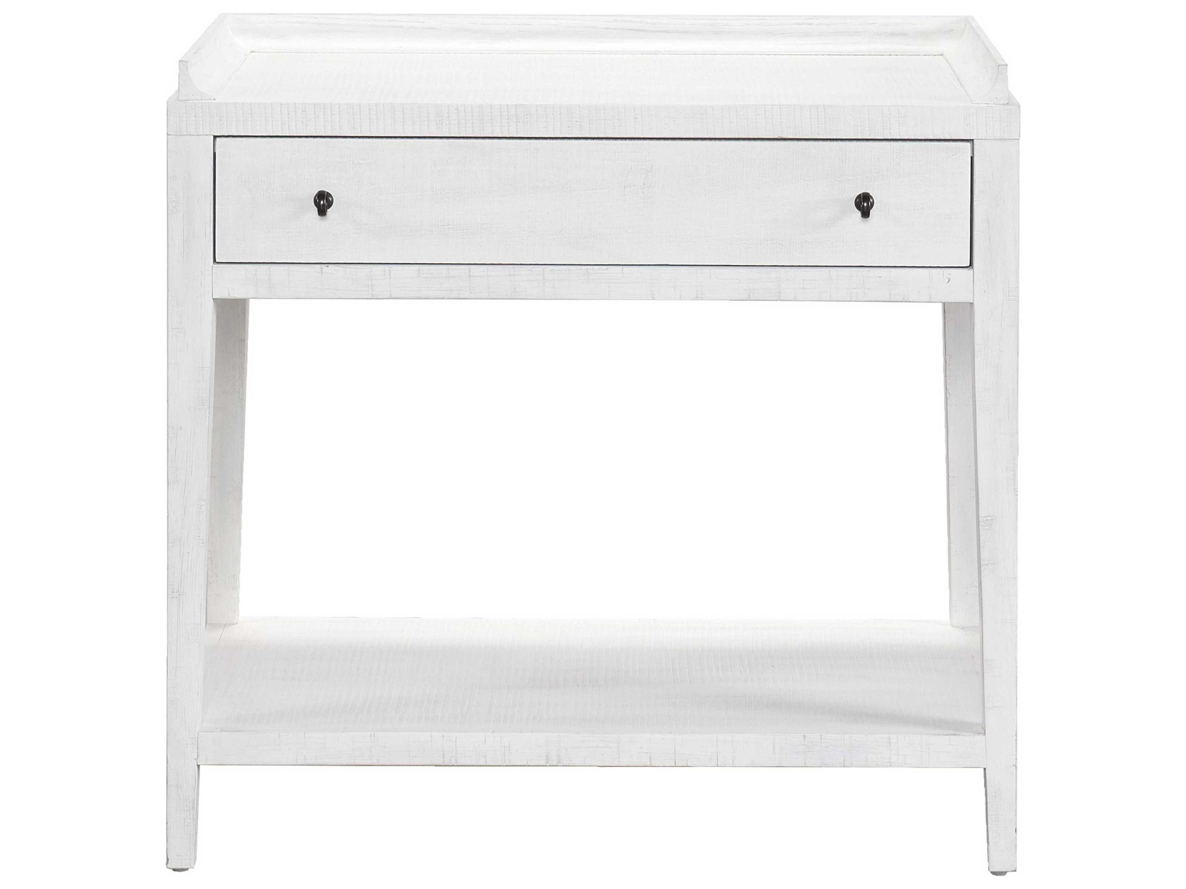 Universal Furniture Modern Farmhouse Leg 1-Drawer White Oak Wood Nightstand
