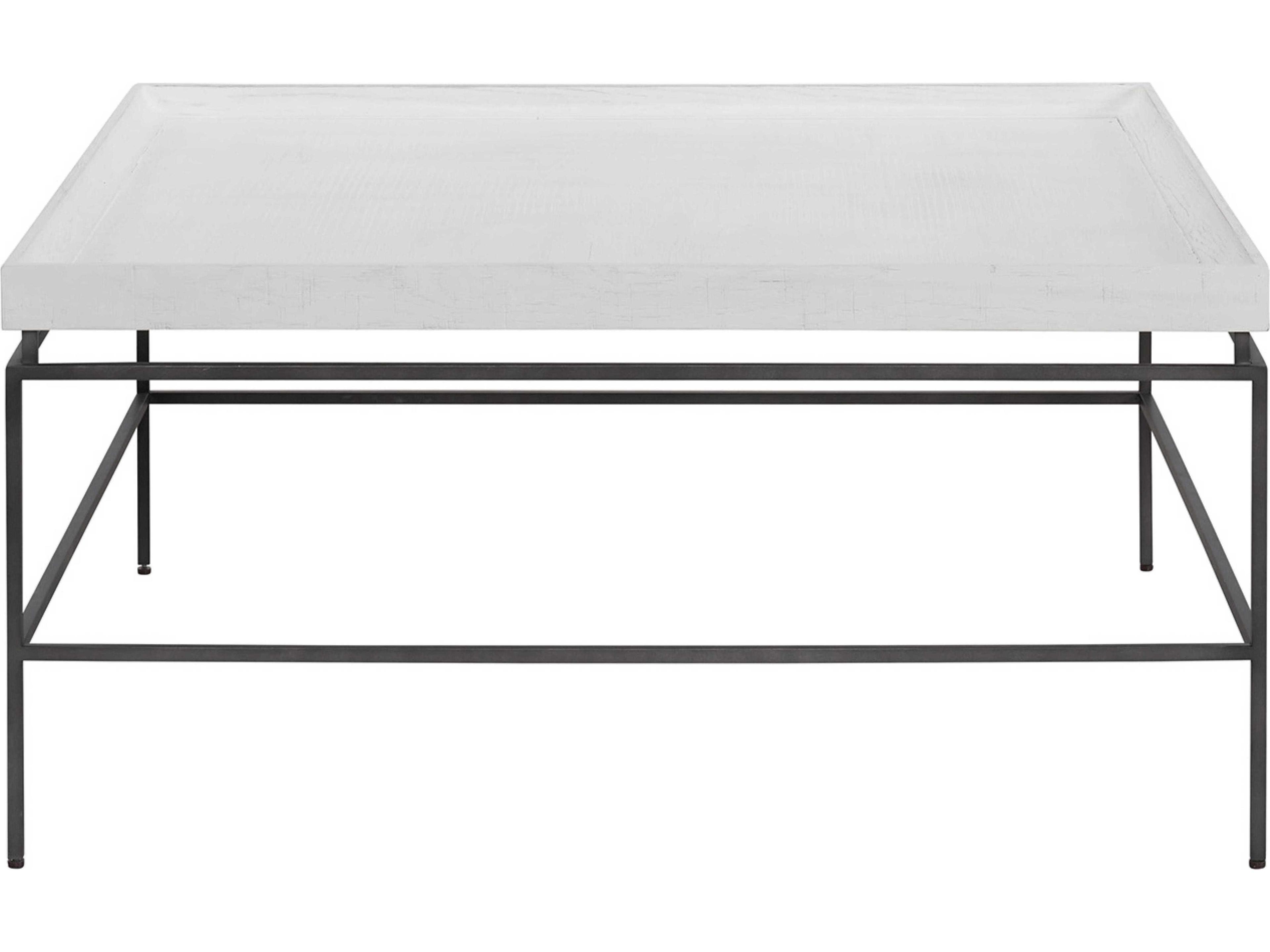 Universal Furniture Modern Farmhouse Galen Square Wood Rustic Oak Cocktail Table