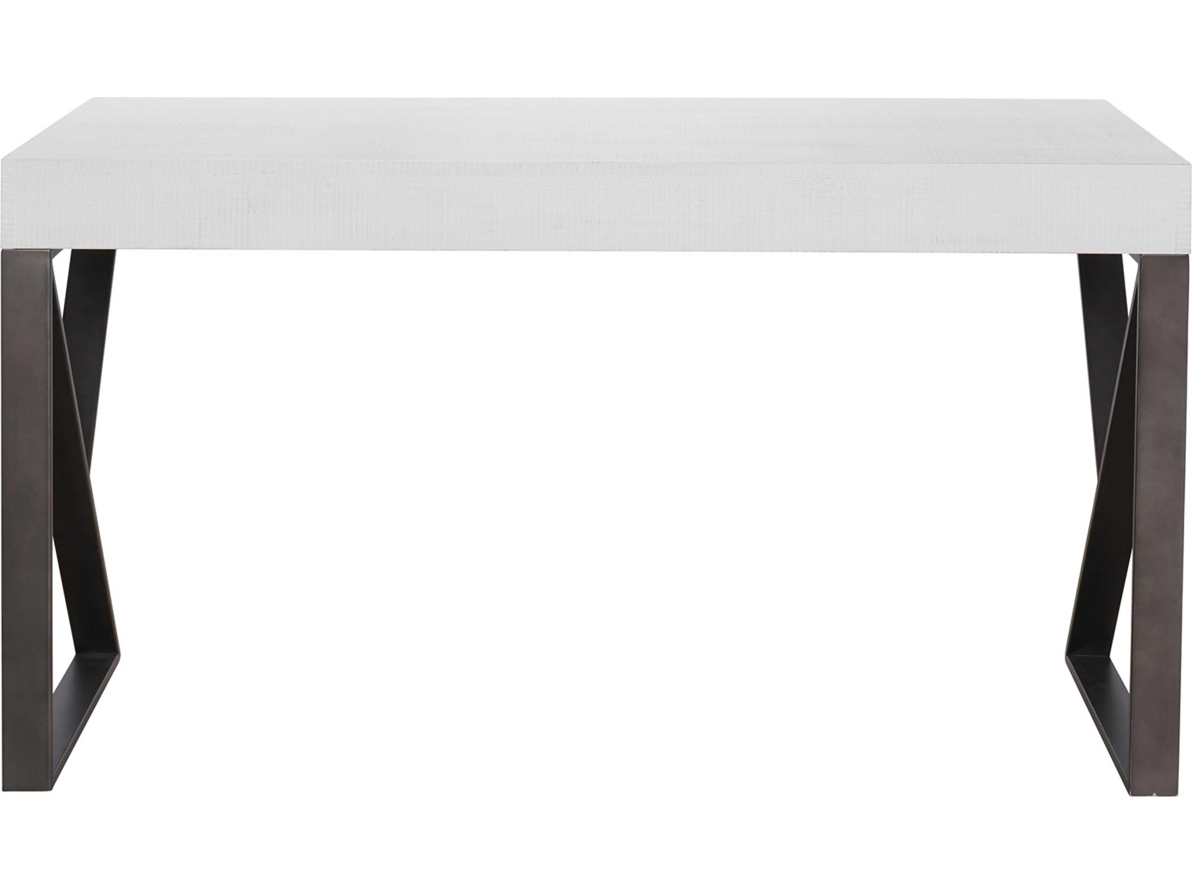 Universal Furniture Modern Farmhouse Ronan Rustic Oak White Wood Writing Desk