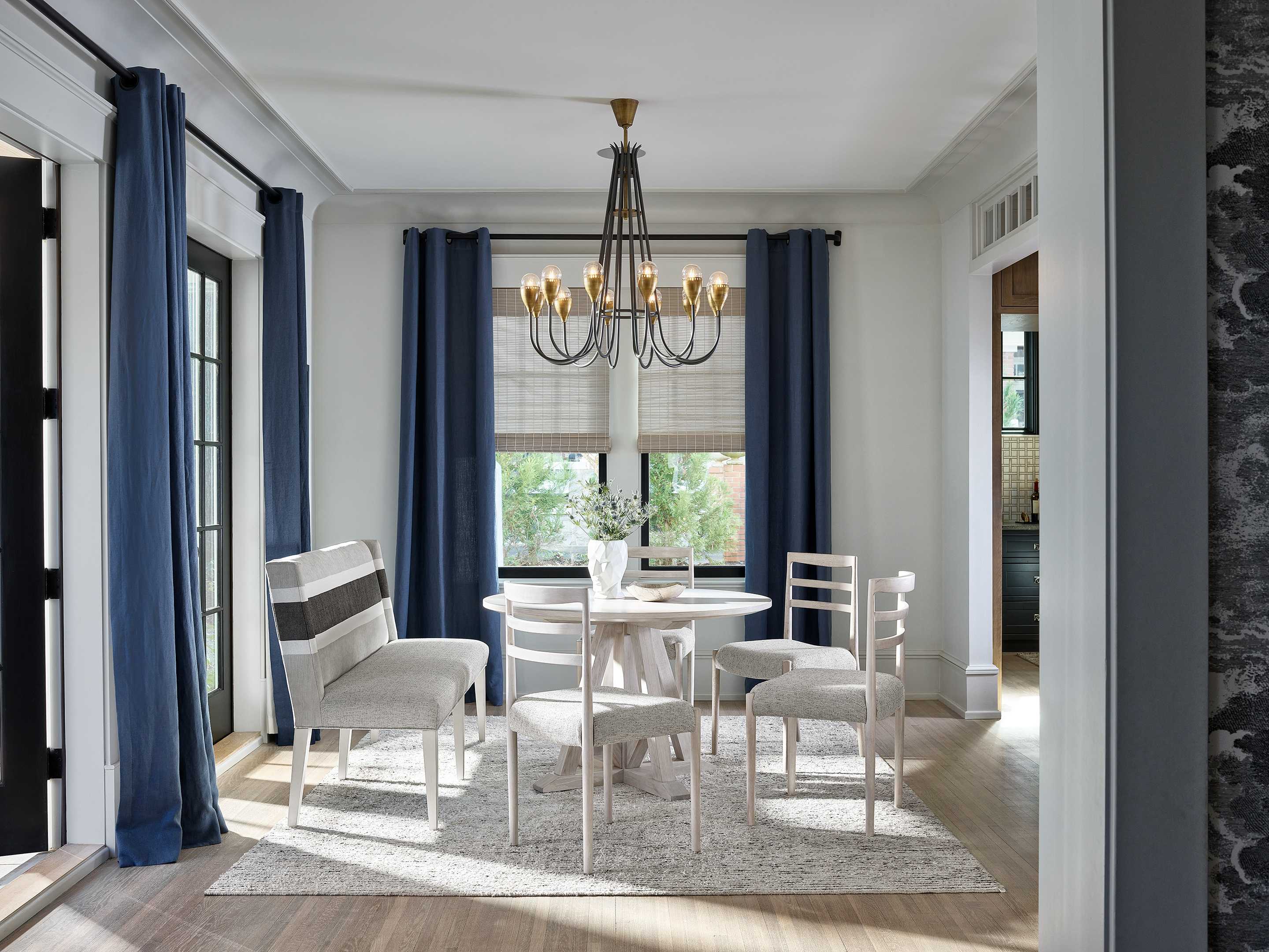 Universal Furniture Modern Farmhouse Coconut Metal Picket Fence Gray Upholstered Accent Bench