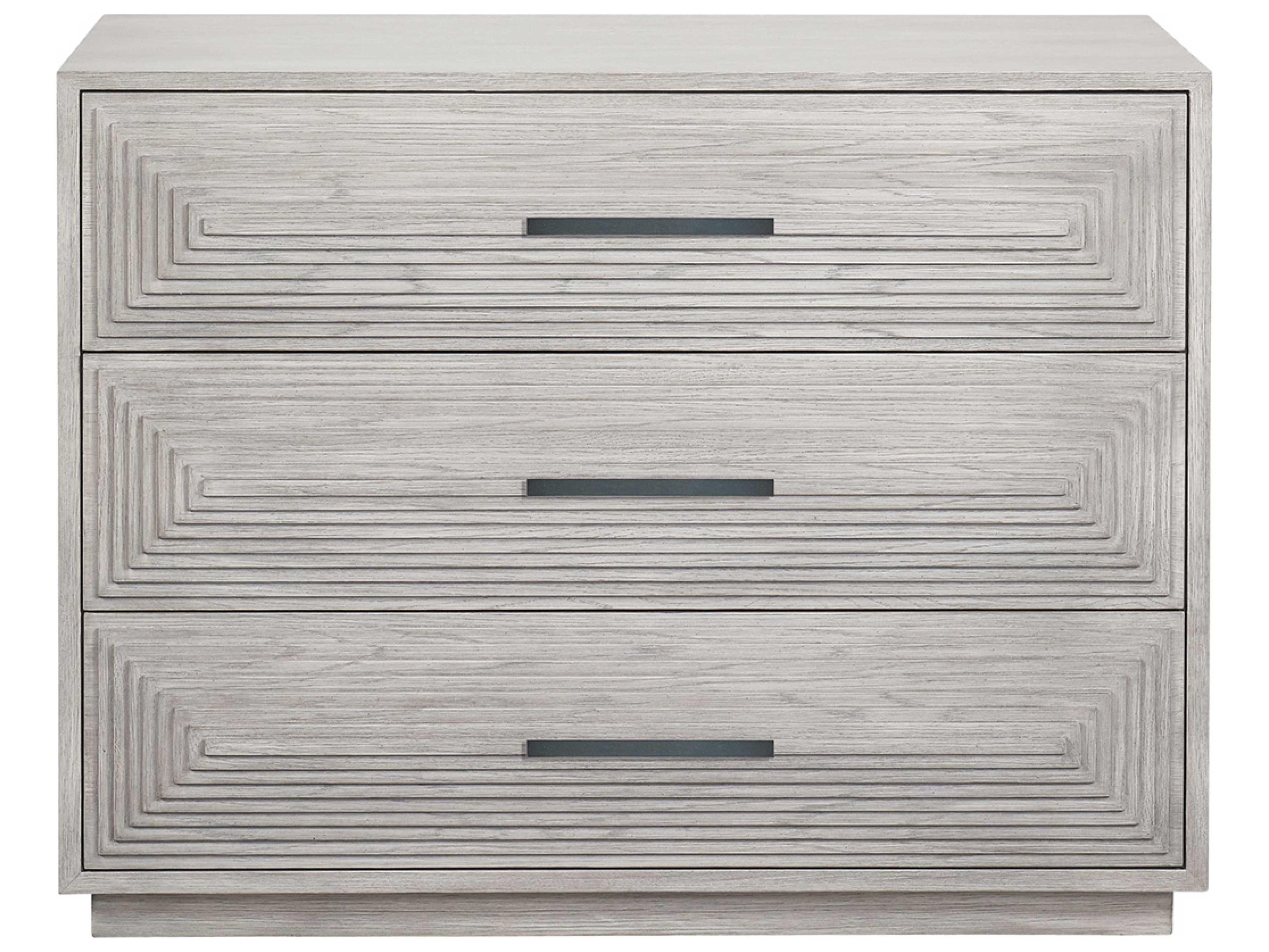 Universal Furniture Modern Farmhouse 3-Drawers Weathered Gray Oak Wood Accent Chest