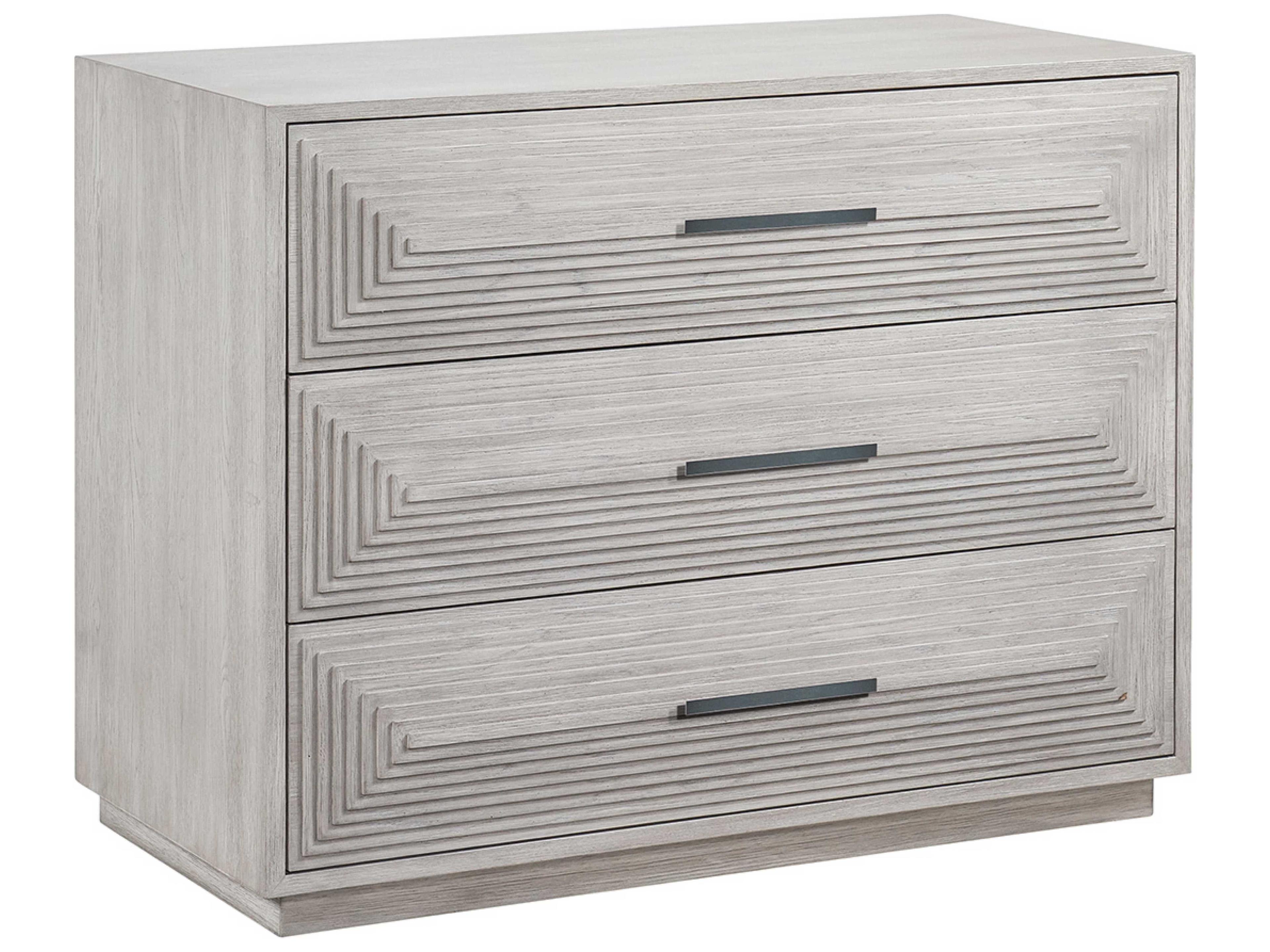 Universal Furniture Modern Farmhouse 3-Drawers Weathered Gray Oak Wood Accent Chest