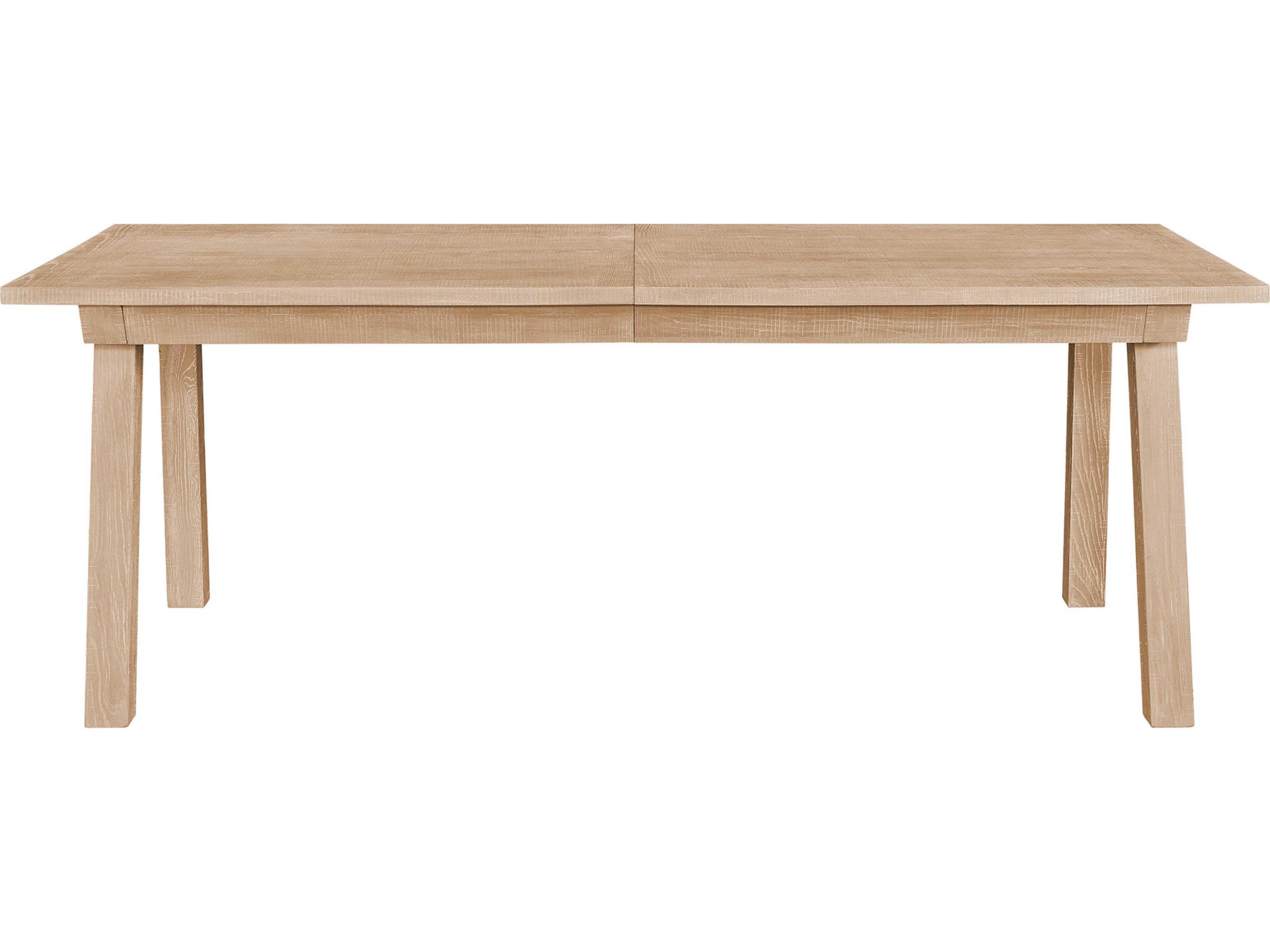Universal Furniture Modern Farmhouse Miller Extendable Rectangular Wood Rustic Natural Oak Dining Table