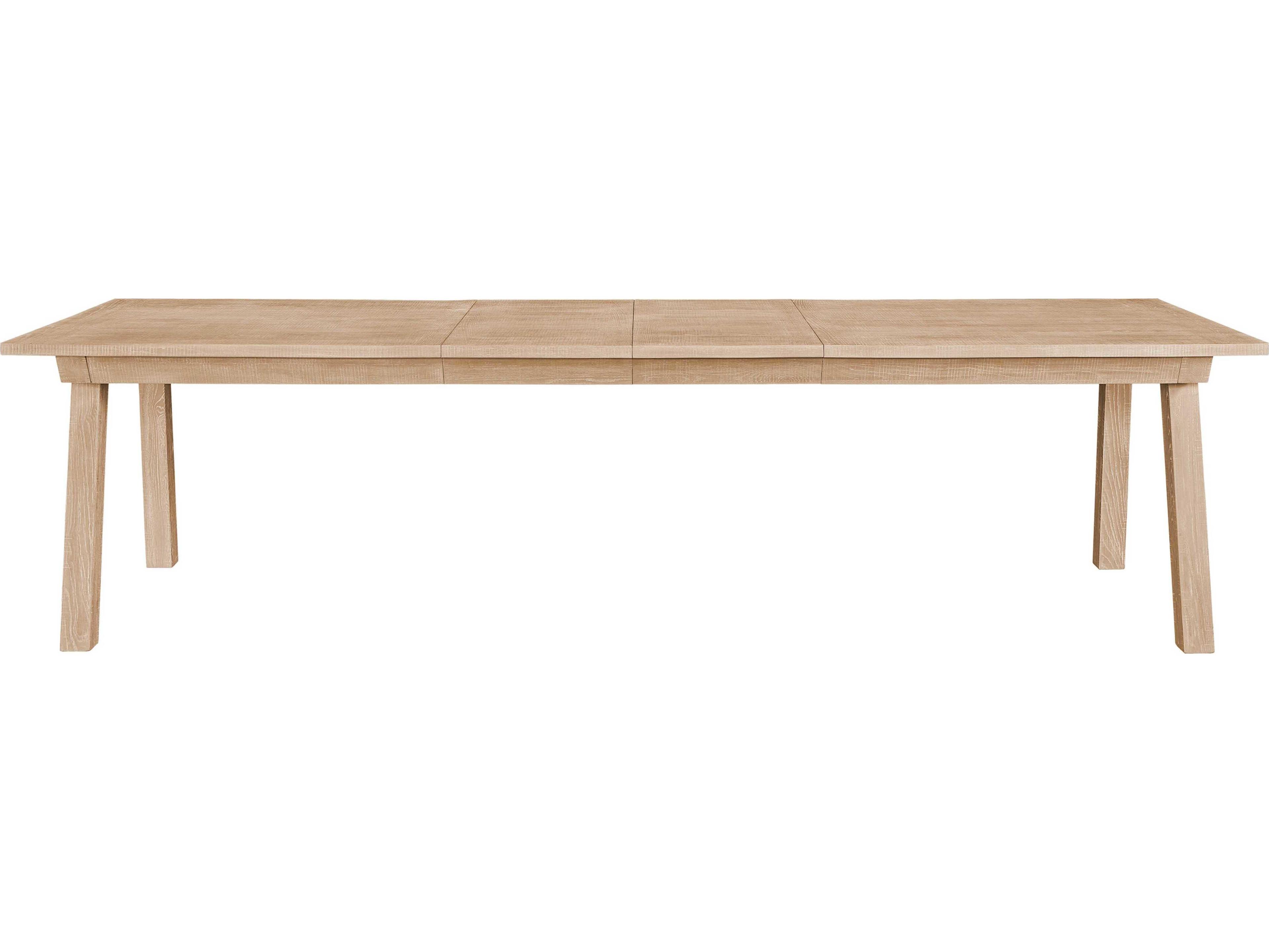 Universal Furniture Modern Farmhouse Miller Extendable Rectangular Wood Rustic Natural Oak Dining Table