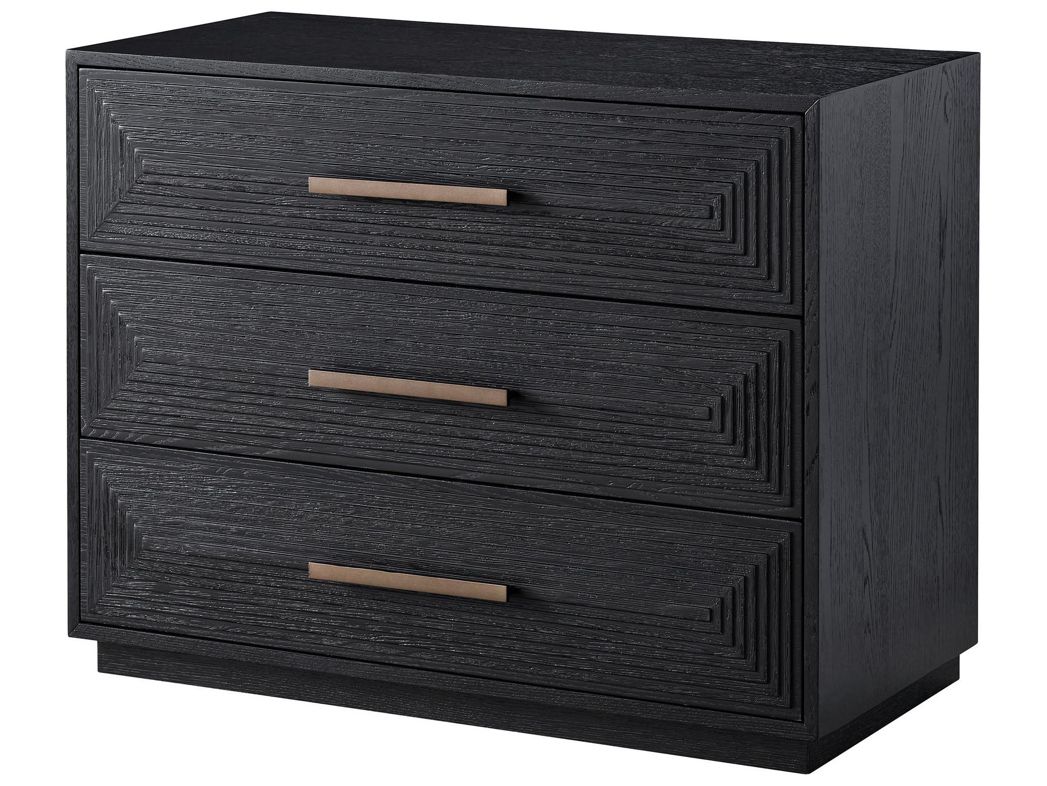 Universal Furniture Modern Farmhouse Collins Charcoal Black Solid Wood Accent Chest