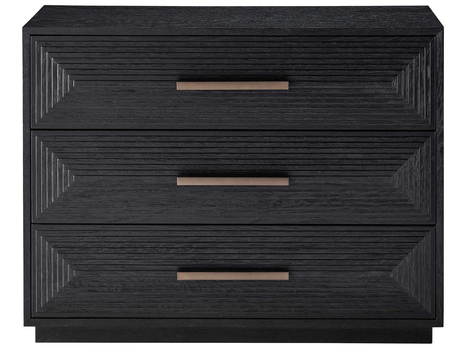 Universal Furniture Modern Farmhouse Collins Charcoal Black Solid Wood Accent Chest